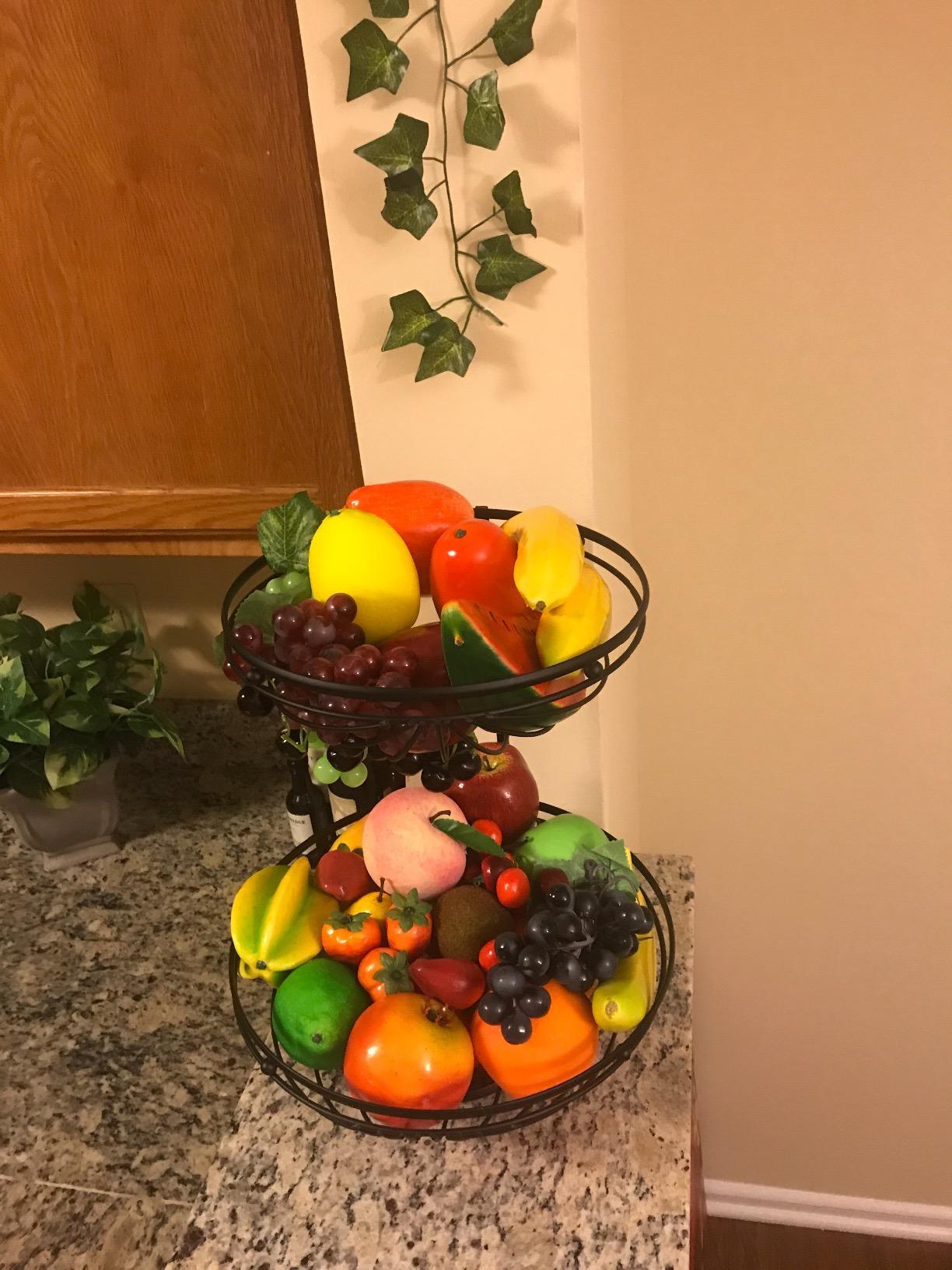 Mixture of Artificial Apple Banana Cherries Mango Grape Lifelike Simulation Realistic Fake Fruit for Home Decoration customer photo 1