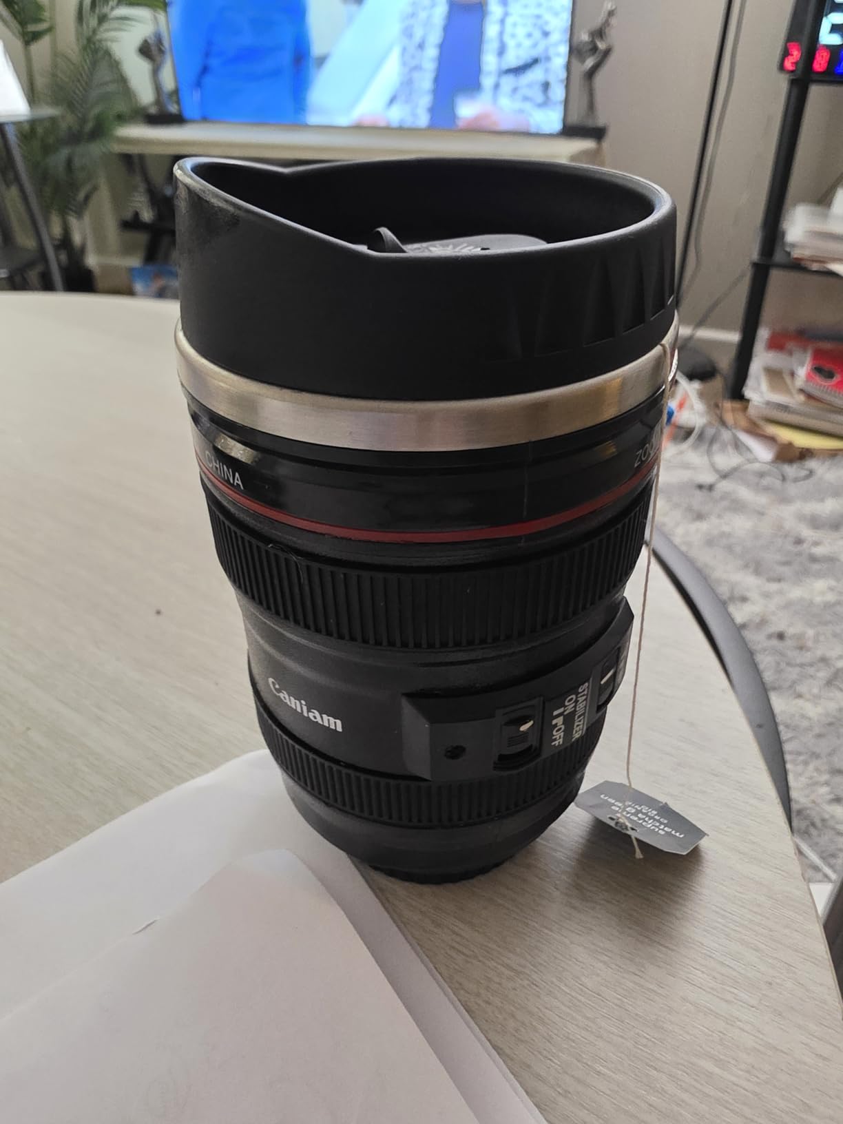 STRATA CUPS Camera Lens Coffee Mug -13.5oz | (2 LIDS + SPOON + BAG) Gift for Him, Dad Gifts, Photography, Camera accessories, Novelty Gifts customer photo 1