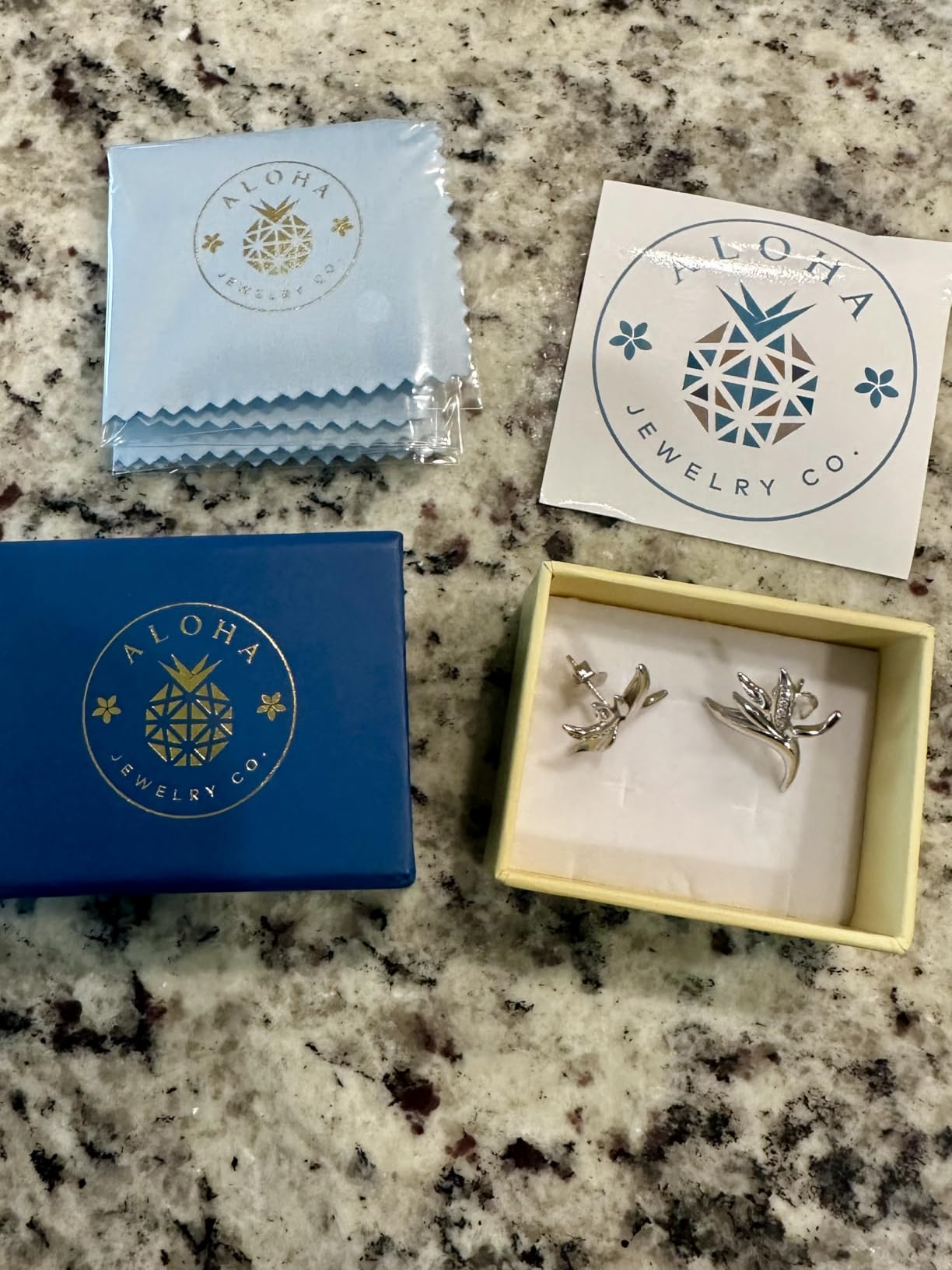925 Sterling Silver Hawaiian Bird of Paradise Tropical Flower Plant with Cubic Zirconia Stud Earrings, Nickle Free Hypoallergenic for Sensitive Ears, Nautical Sea Beach Ocean Jewelry with Gift Box customer photo 1