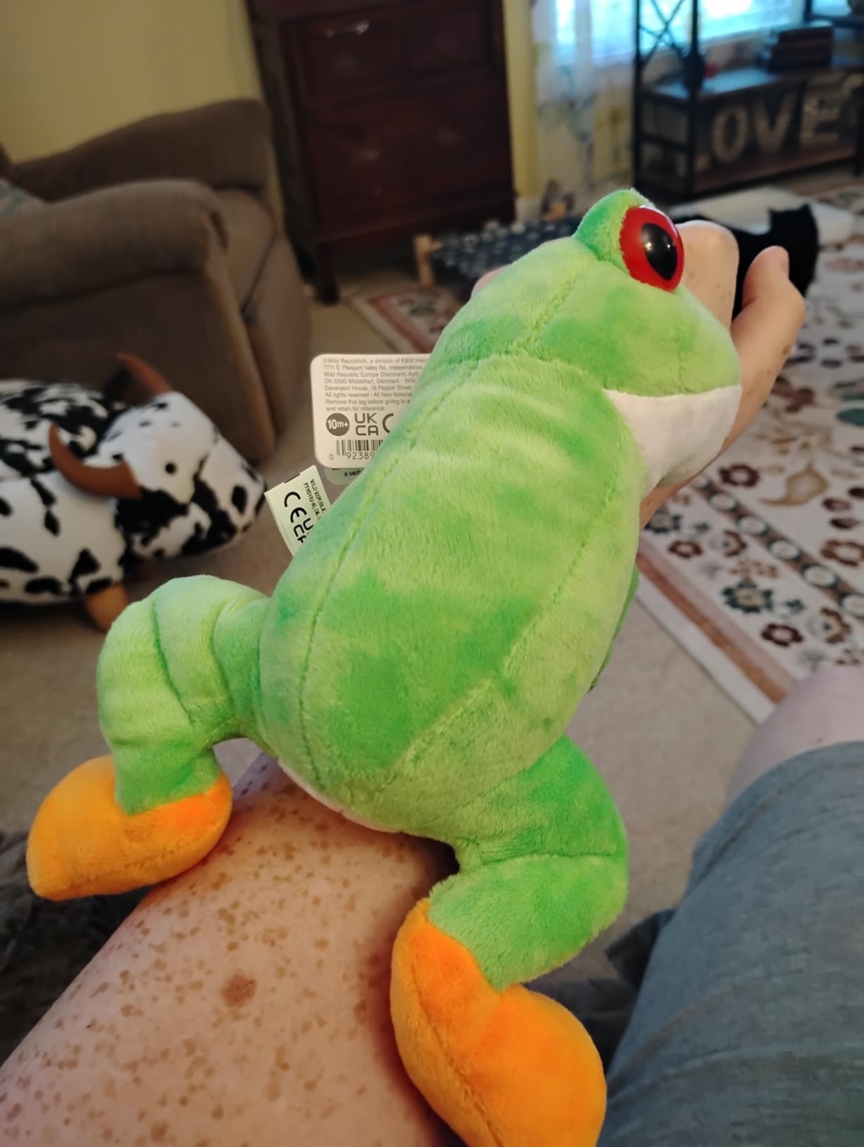 Wild Republic Huggers Red Eyed Tree Frog Stuffed Animal - 8