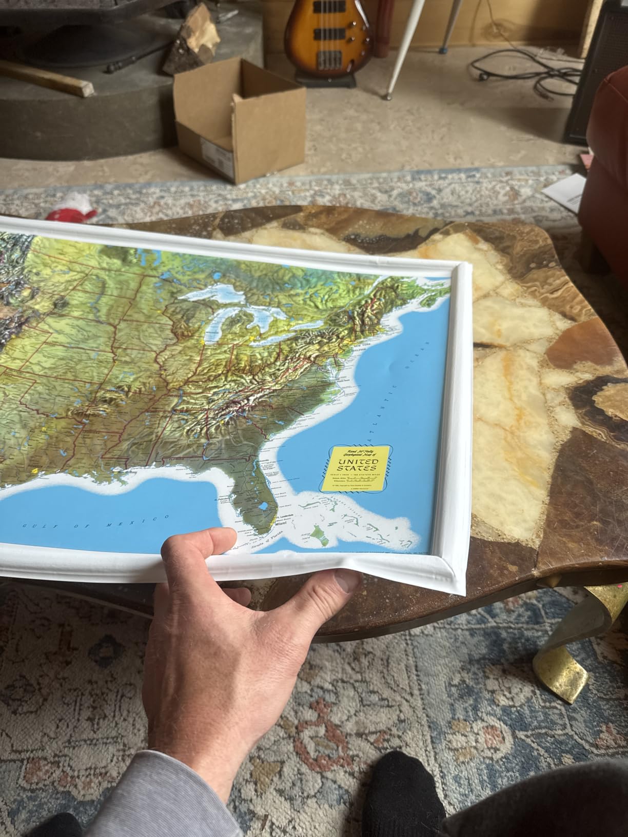 3D United States Raised Relief Map Topographic USA Wall Map 34.5 inch x 22 inch Rand McNally x Hubbard Scientific Vacuum-Formed Rigid Vinyl customer photo 1