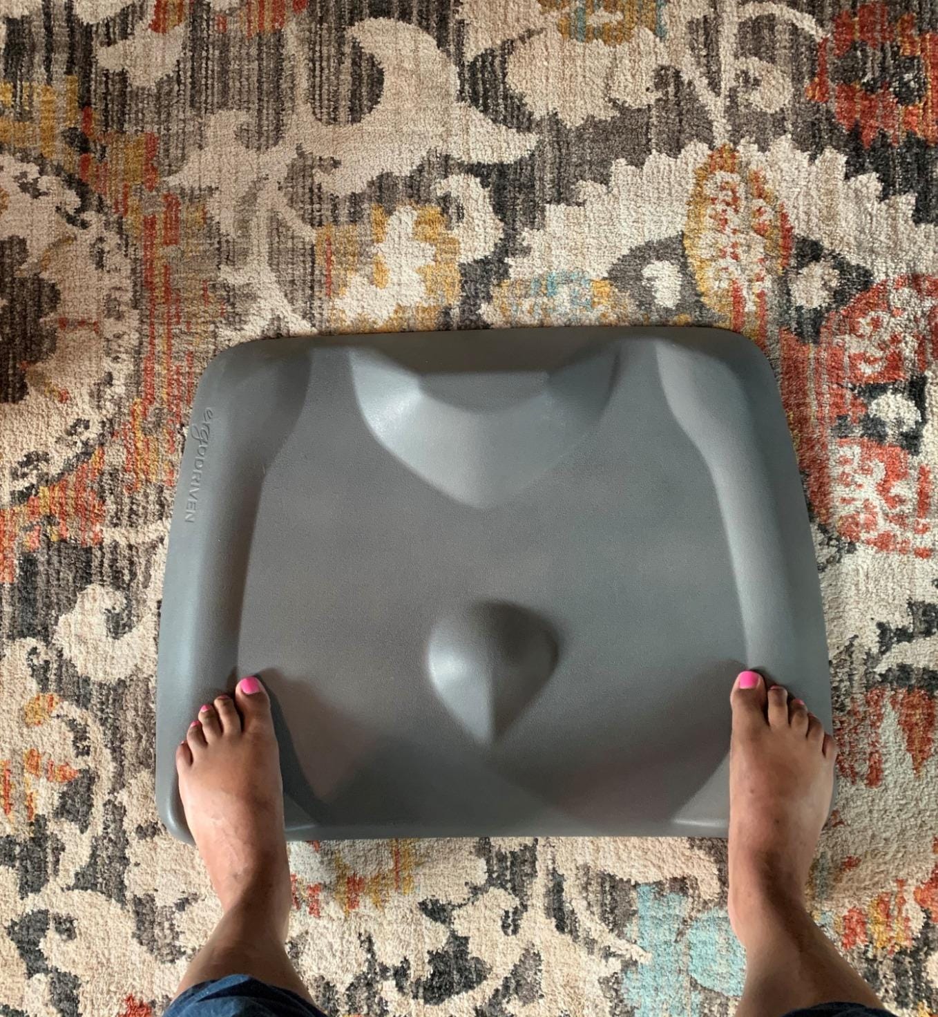 Standing Desk Mat - Topo Mini by Ergodriven | The Smaller Not-Flat Anti-Fatigue Standing Desk Mat with Calculated Terrain | Ultra-Thick Premium Comfort Foam, Durable, No PFAs or PVC | Obsidian Black customer photo 2