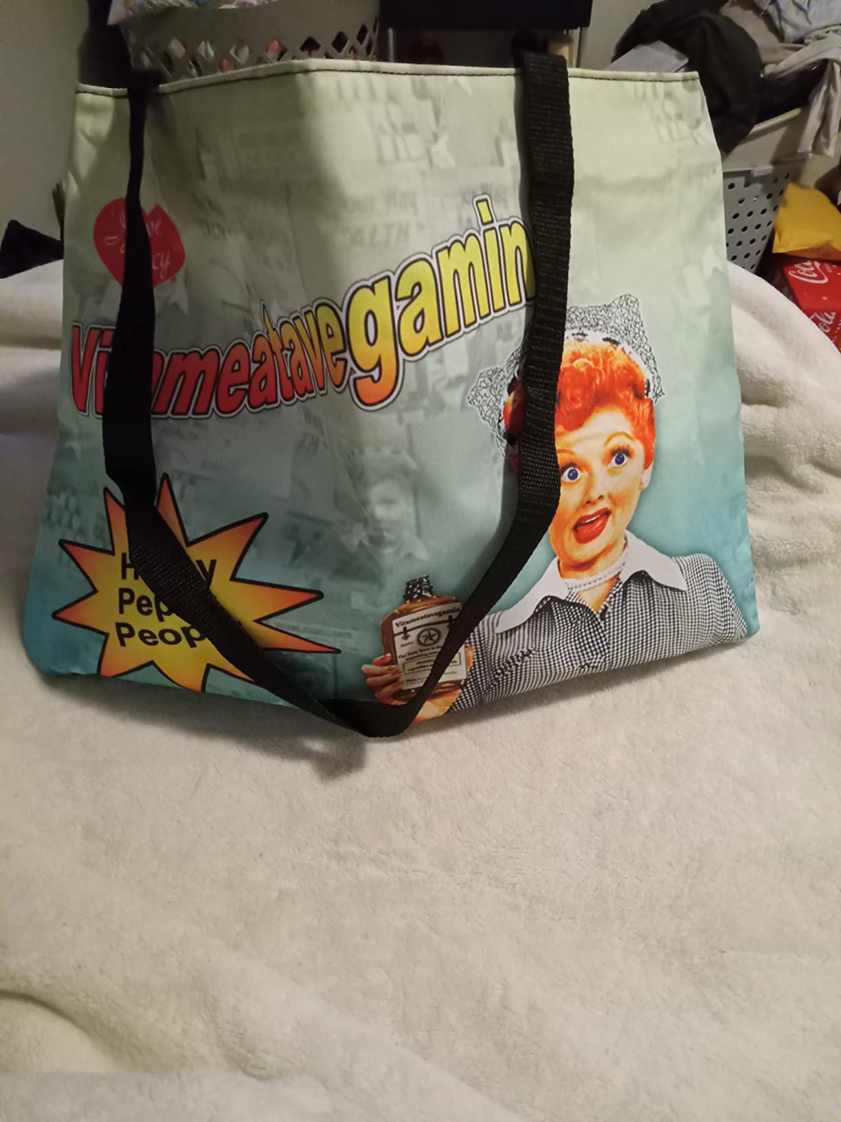Midsouth Products I Love Lucy Large Tote Bag Vitameatavegamin customer photo 1