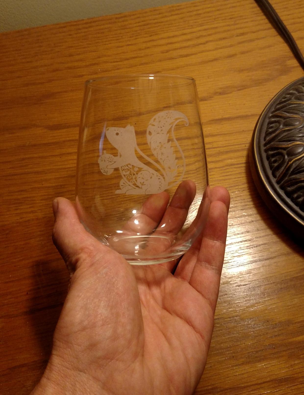 MIP Wine Glass Goblet Fancy Squirrel (17 oz Stemless) customer photo 1