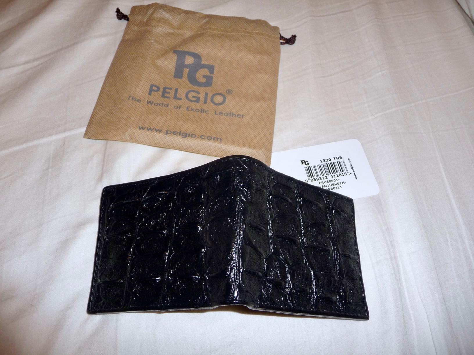 Pelgio Genuine Crocodile Alligator Backbone Skin Leather Bifold Wallet ([B1] 6 Card Slots + 2 ID Windows + 2 Compartment for Bills, Chocolate Brown) customer photo 1
