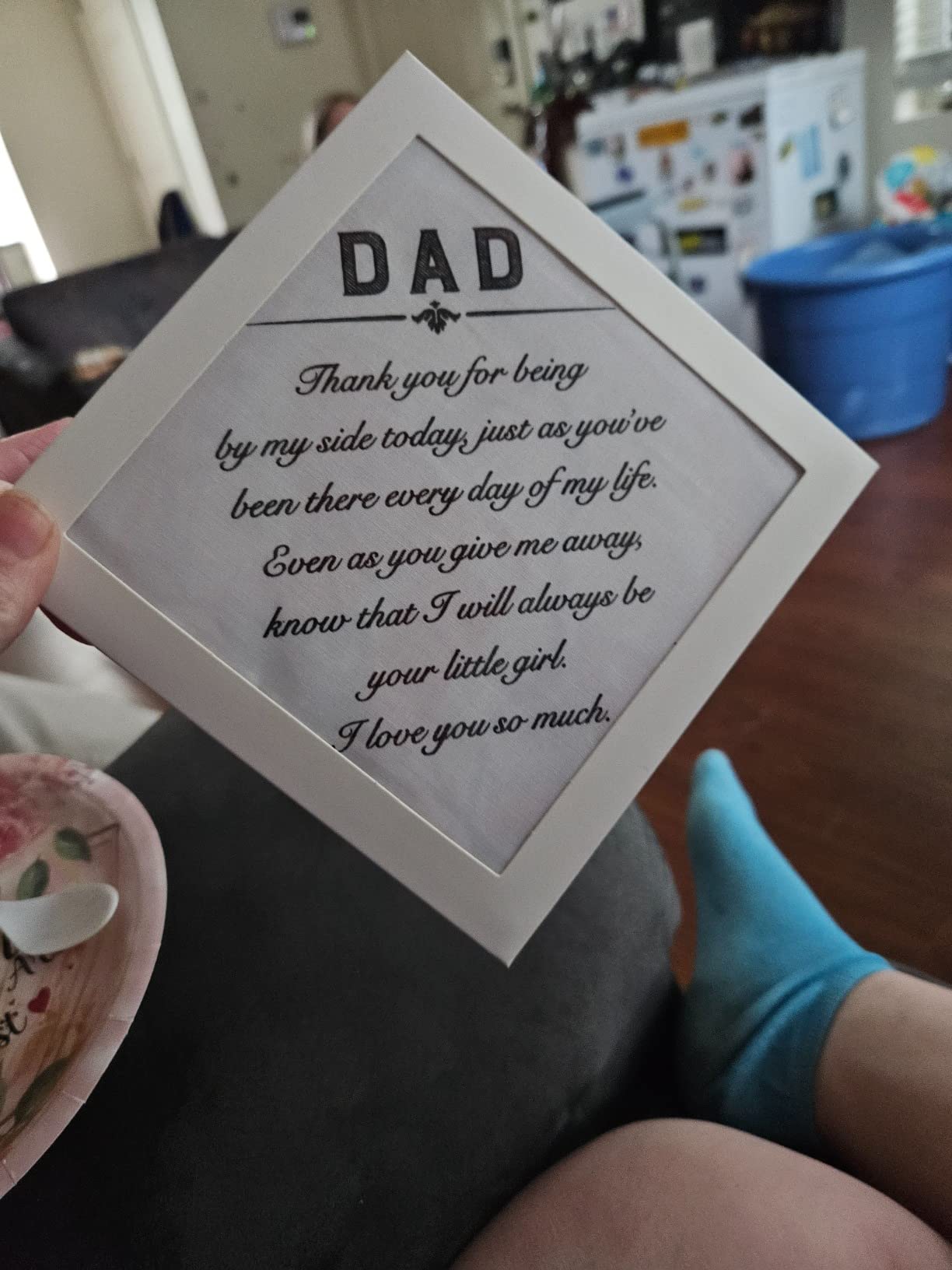 Father Of The Bride Handkerchief Gifts Wedding Gift From Daughter, White Handkerchiefs For Bridal's Father customer photo 1