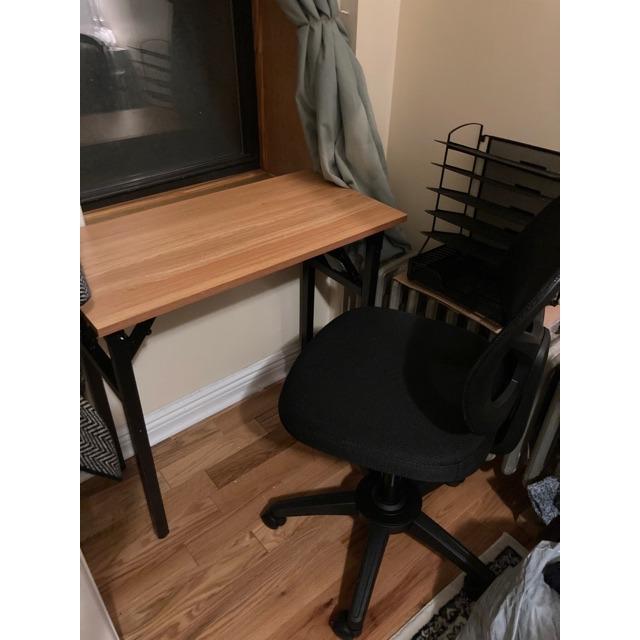 Need Small Computer Desk 31.5 in Folding Home Office Table Black customer photo 2