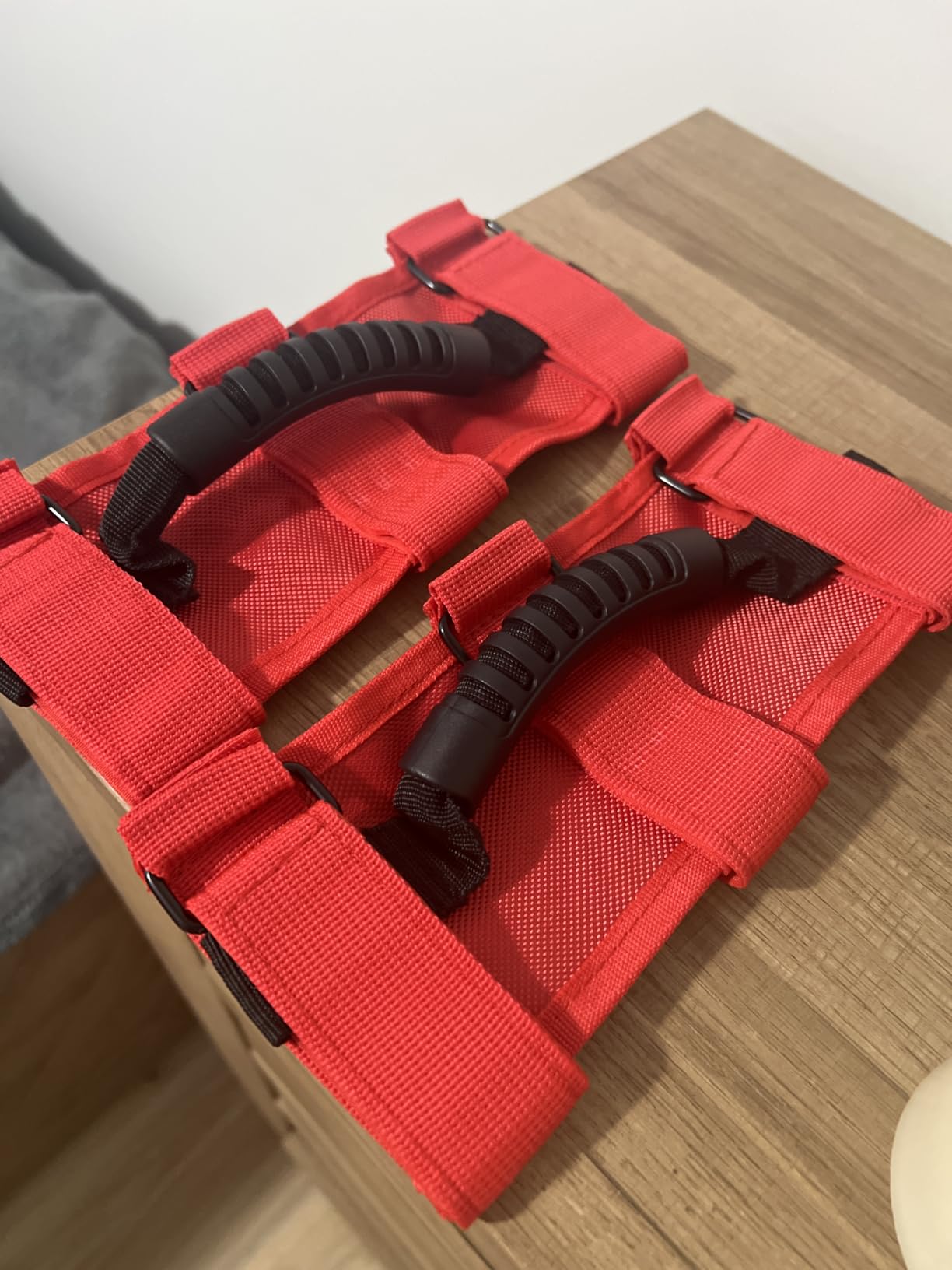 moveland 2 Pack Grab Handle Set Fit for Jeep Wrangler TJ YJ JK 1955-2023 | 3-Strap Heavy-Duty Design, 360LBS Metal Buckle, Tool-Free Installation customer photo 2