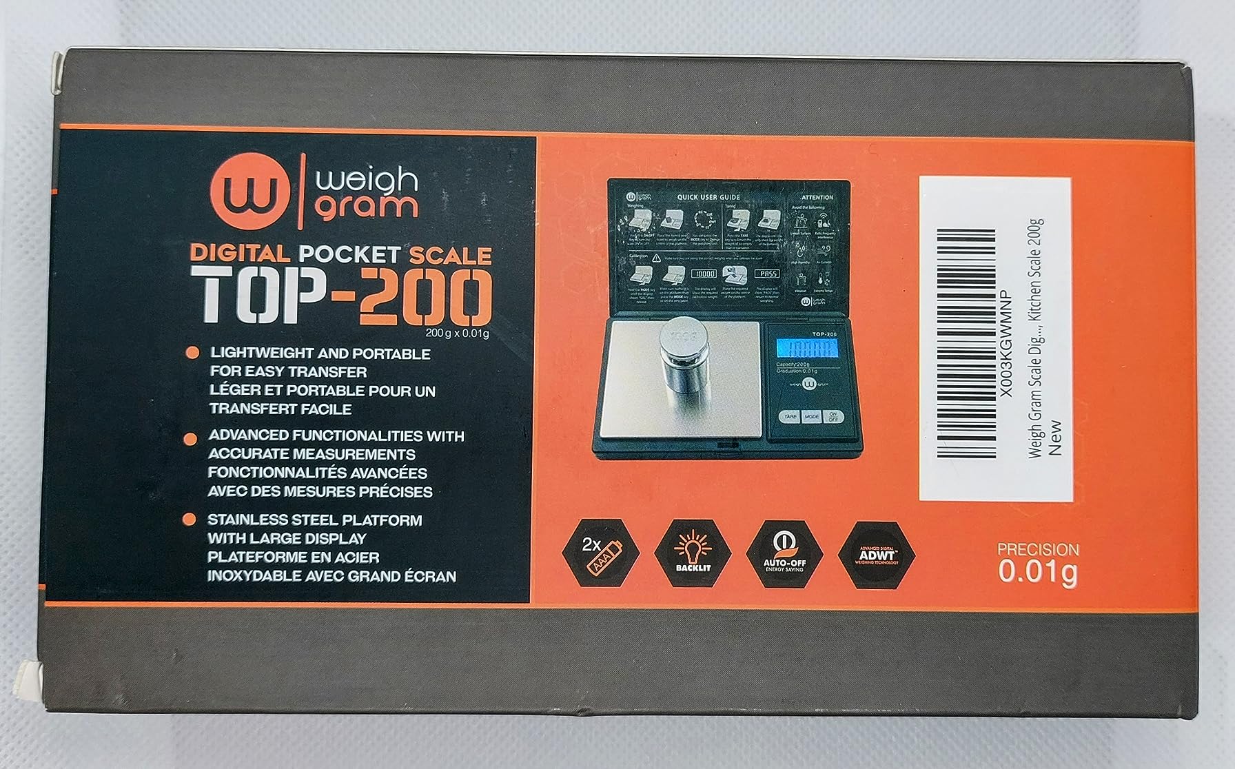 Digital Pocket Gram Scale 200g x 0.01g High Precision with 100g Calibration | Mini Scale Weighs Kitchen Small Food, Jewelry, Ounces, Grains, LCD Display, Tare Function With 100g Calibration Weight customer photo 1