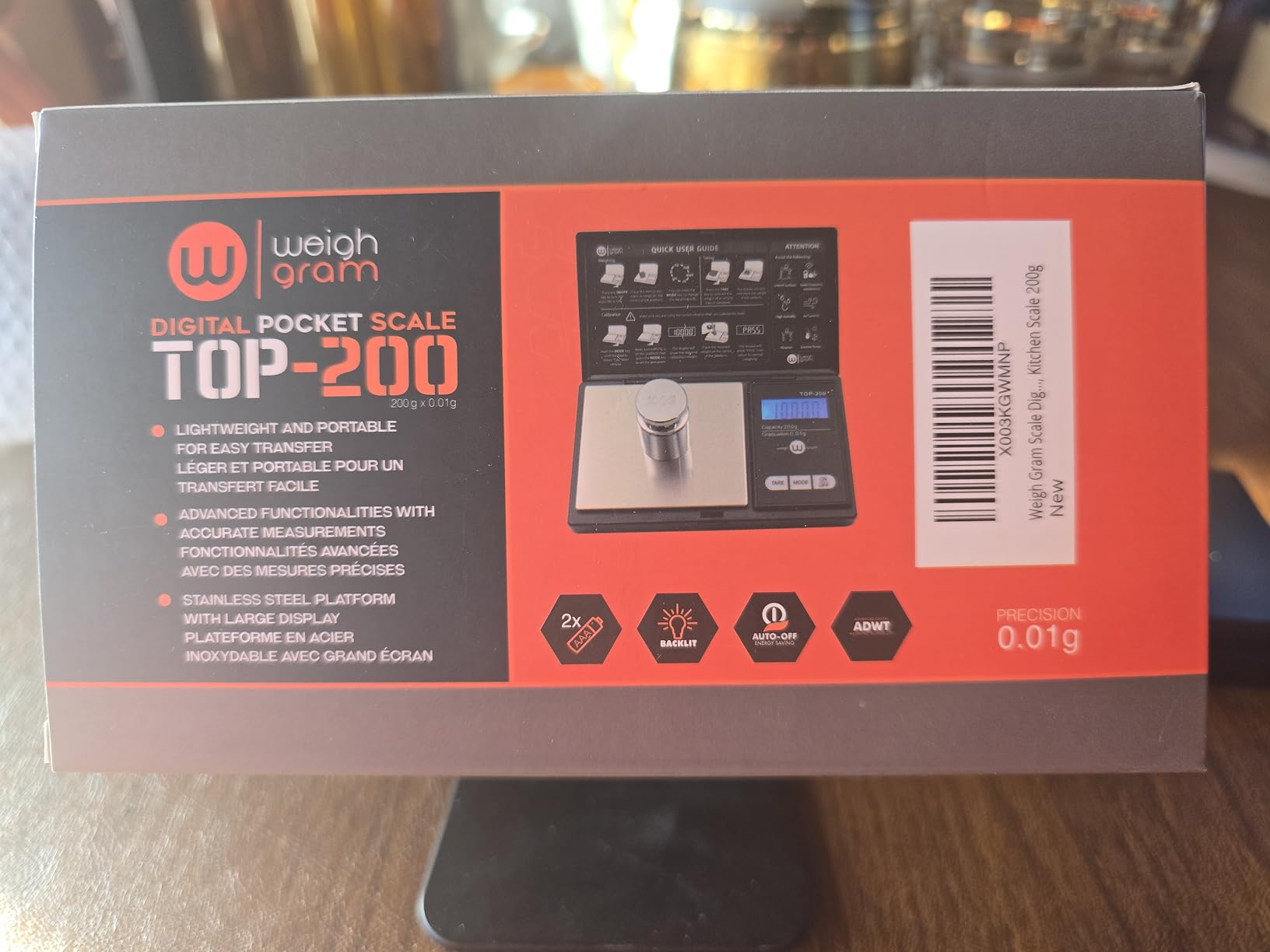 Digital Pocket Gram Scale 200g x 0.01g High Precision with 100g Calibration | Mini Scale Weighs Kitchen Small Food, Jewelry, Ounces, Grains, LCD Display, Tare Function With 100g Calibration Weight customer photo 2