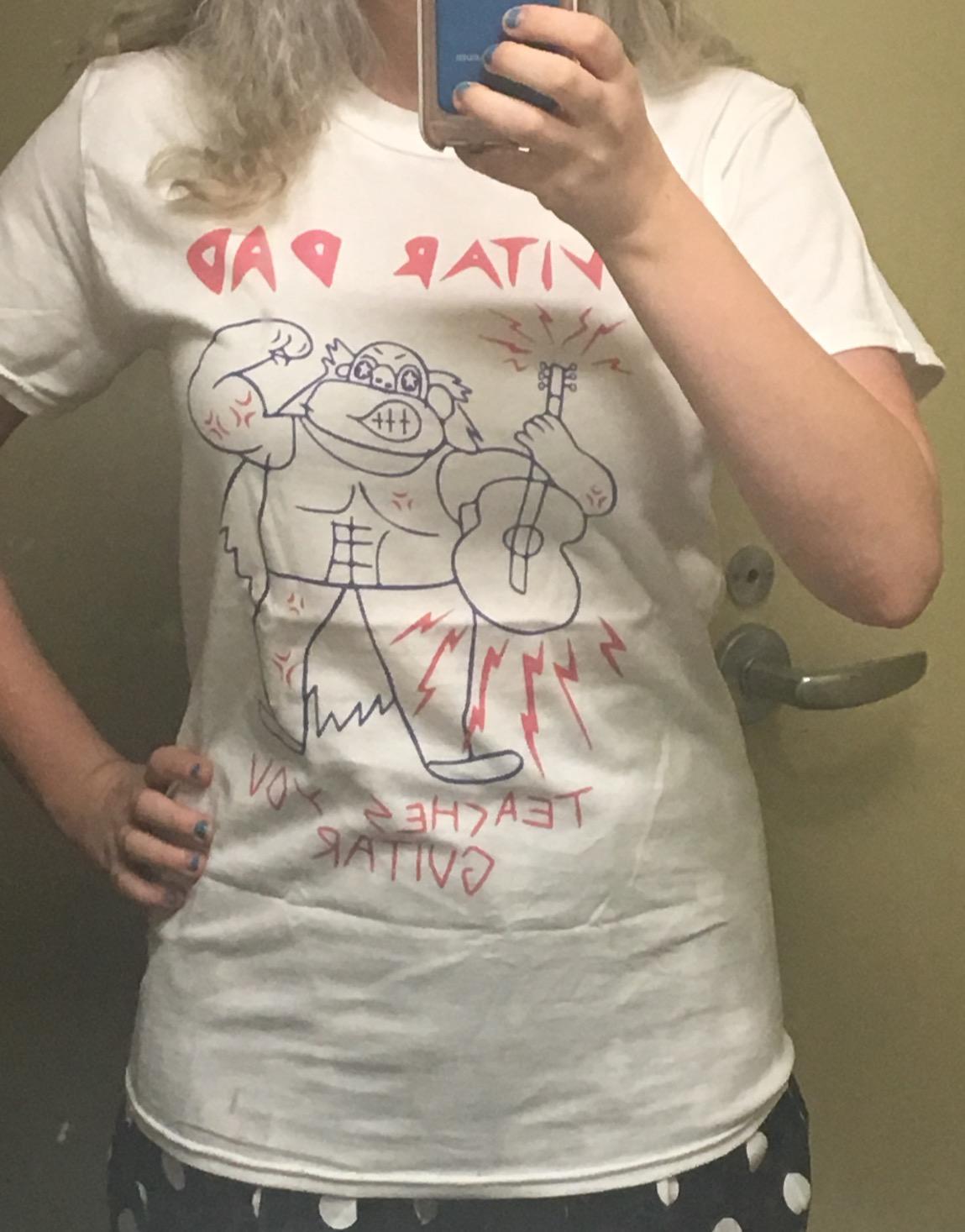 Popfunk Steven Universe Guitar Dad Cartoon Network T-Shirt (White) customer photo 1