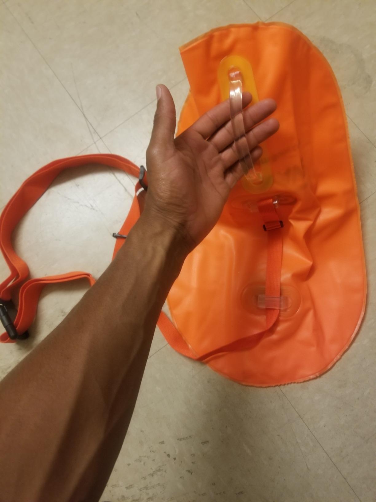 New Wave Swim Bubble for Open Water Swimmers and Triathletes - Be Bright, Be Seen & Be Safer with New Wave While Swimming Outdoors with This Safety Swim Buoy Tow Float customer photo 1