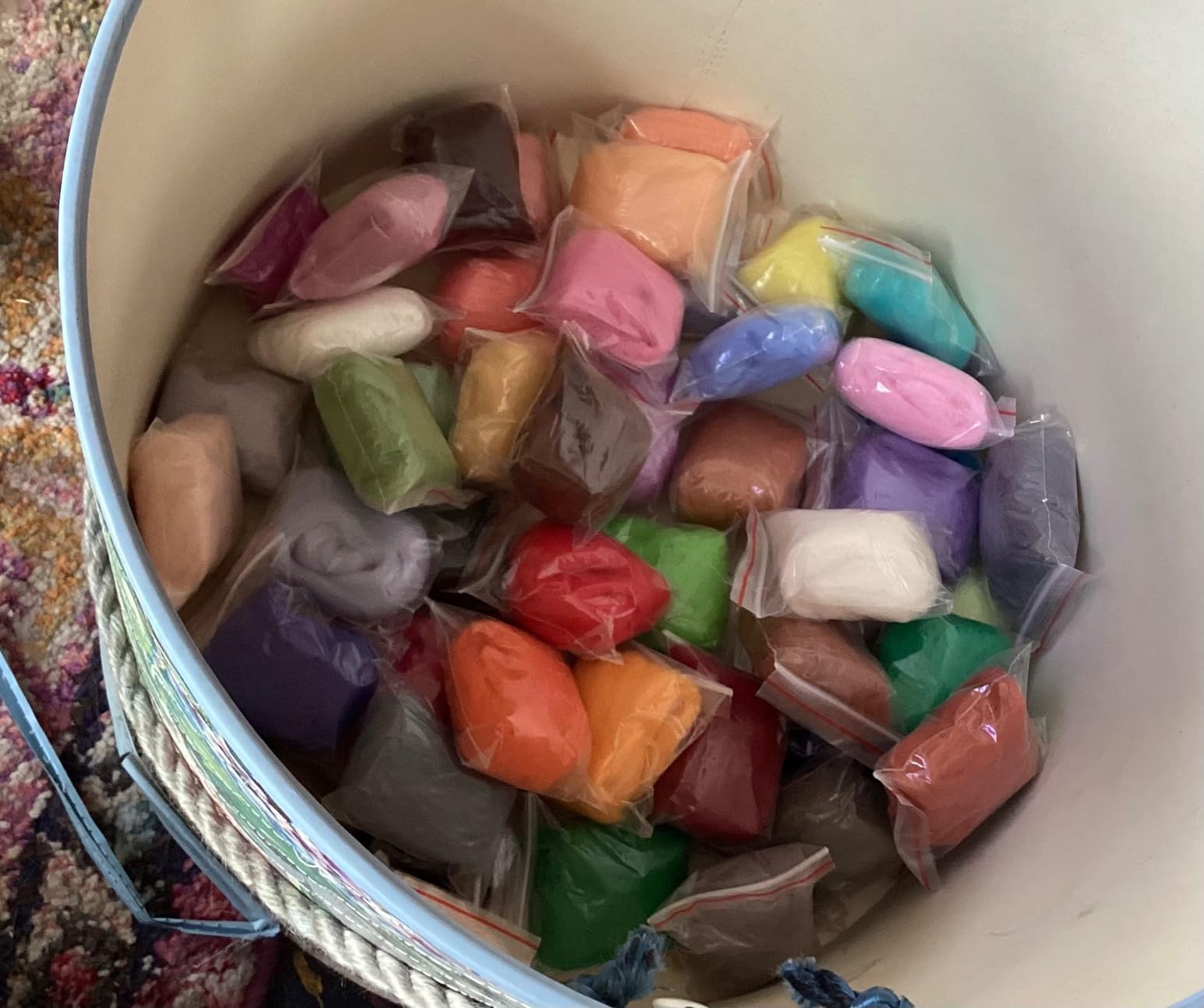 MOMODA BAODLON 50 Colors Fibre Wool Yarn Roving for Needle Felting Hand Spinning DIY Craft Materials customer photo 1