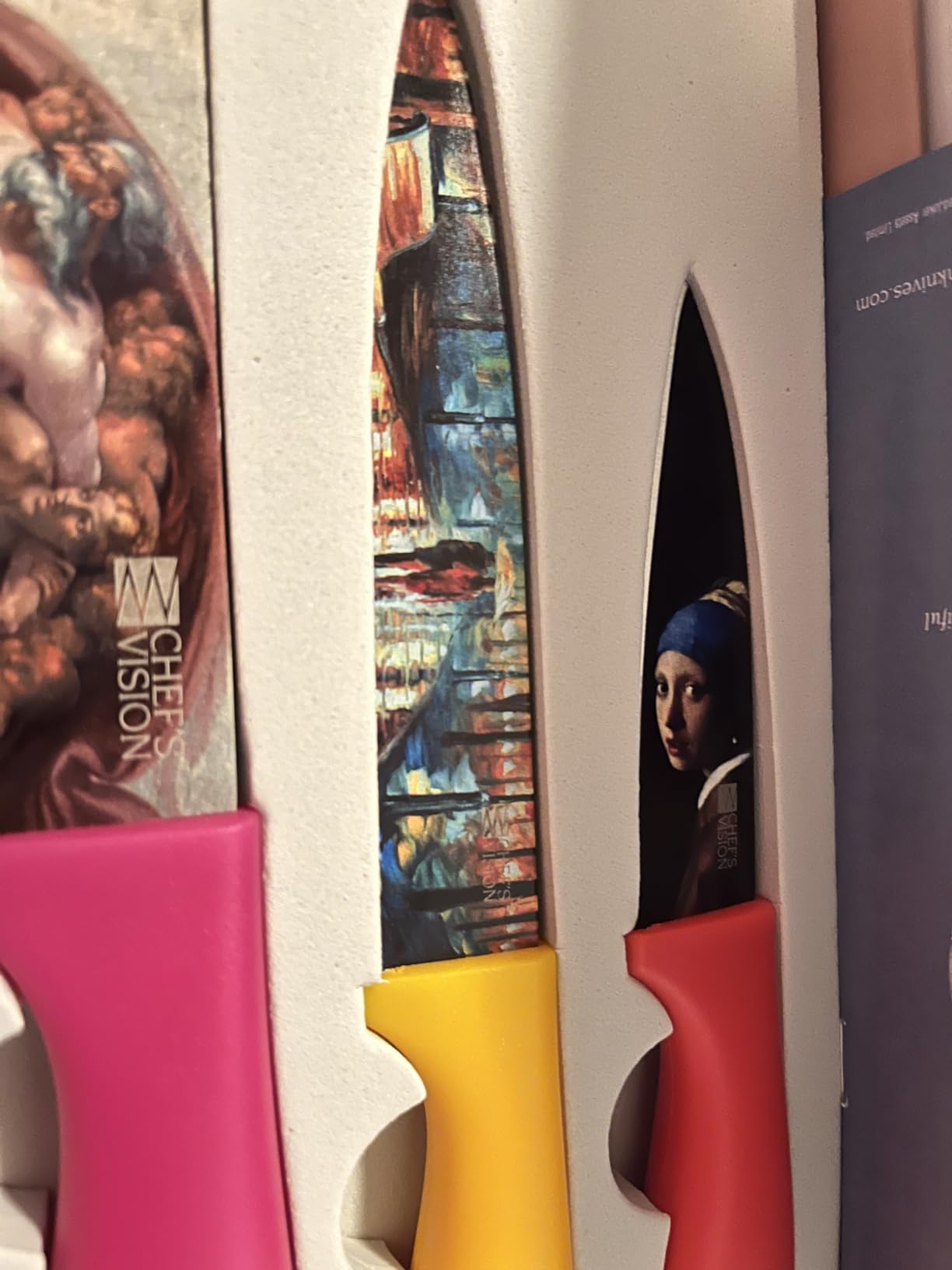 CHEF'S VISION Cosmos Knife Set, Six Colorful Stainless Steel Kitchen Knives | Colorful Galaxy Knife Set with 6 Celestial Designs customer photo 2