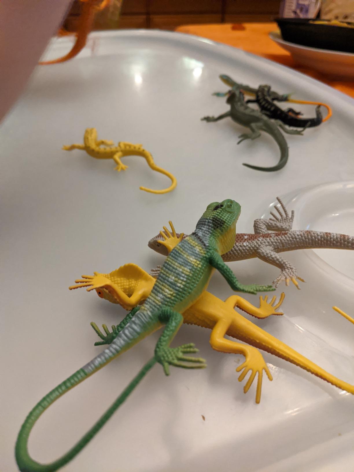 Guaishou Artificial Model Reptile Lizard Animal Figures Kids Gift 12pcs customer photo 1