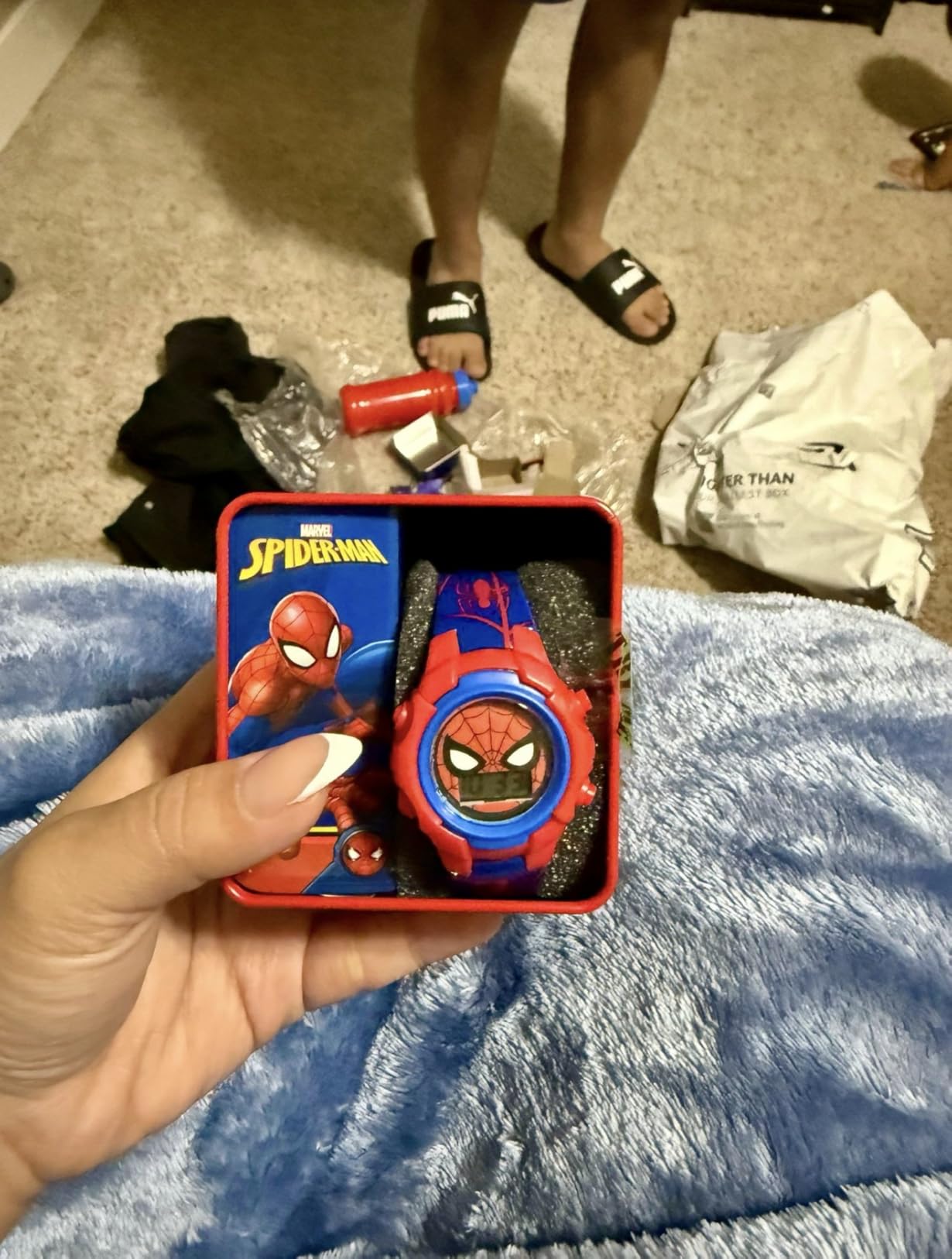 Marvel Spider-Man Kids Watches – Digital Display, Interactive Features, Adjustable Strap, Vibrant Spider-Man Graphics, Durable for Active Kids customer photo 1