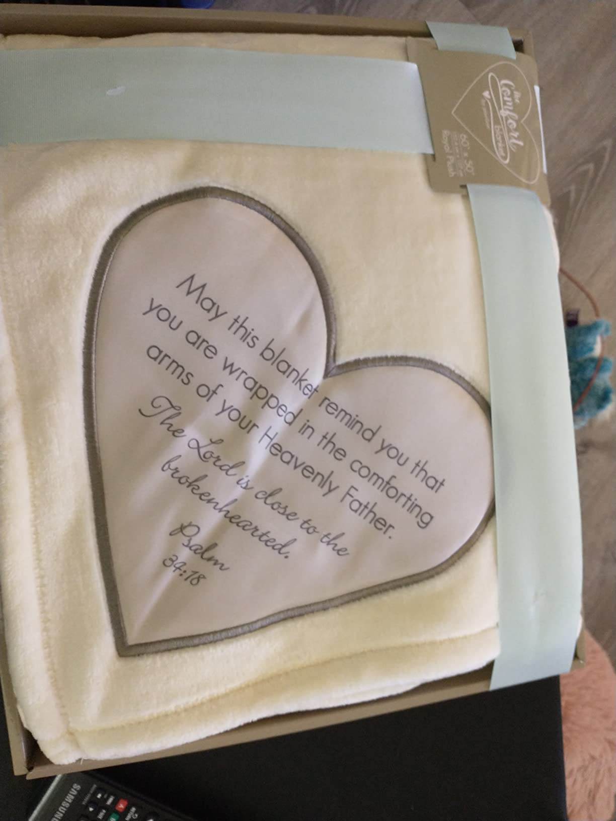 Pavilion Gift Company - The Comfort Blanket 19527 Soft Blanket Mr & Mrs Thick Warm Royal Plush Throw Blanket customer photo 1
