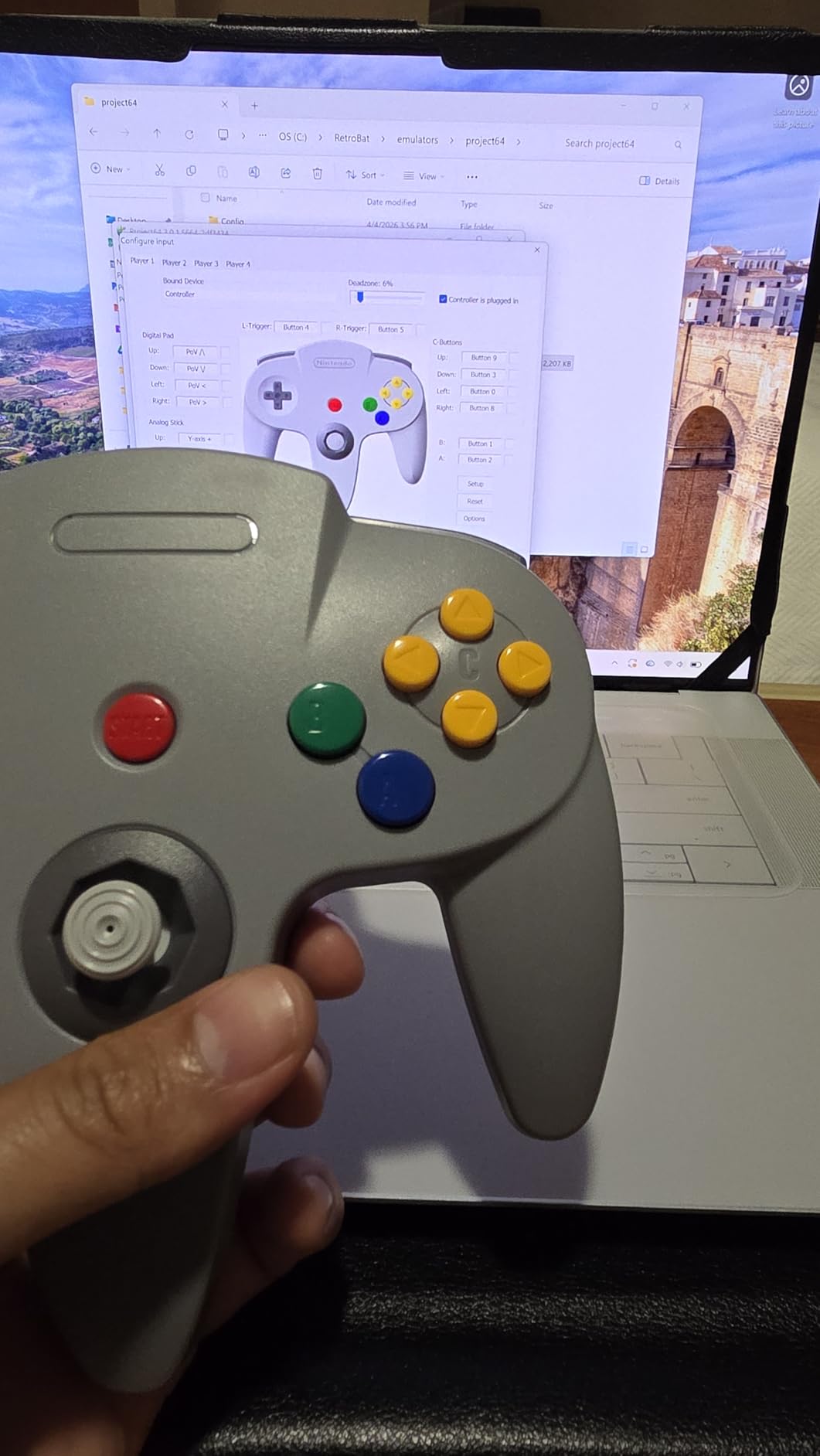 Classic N64 Controller, Wired USB PC Gamepad for Windows PC, macOS (Gray) customer photo 2