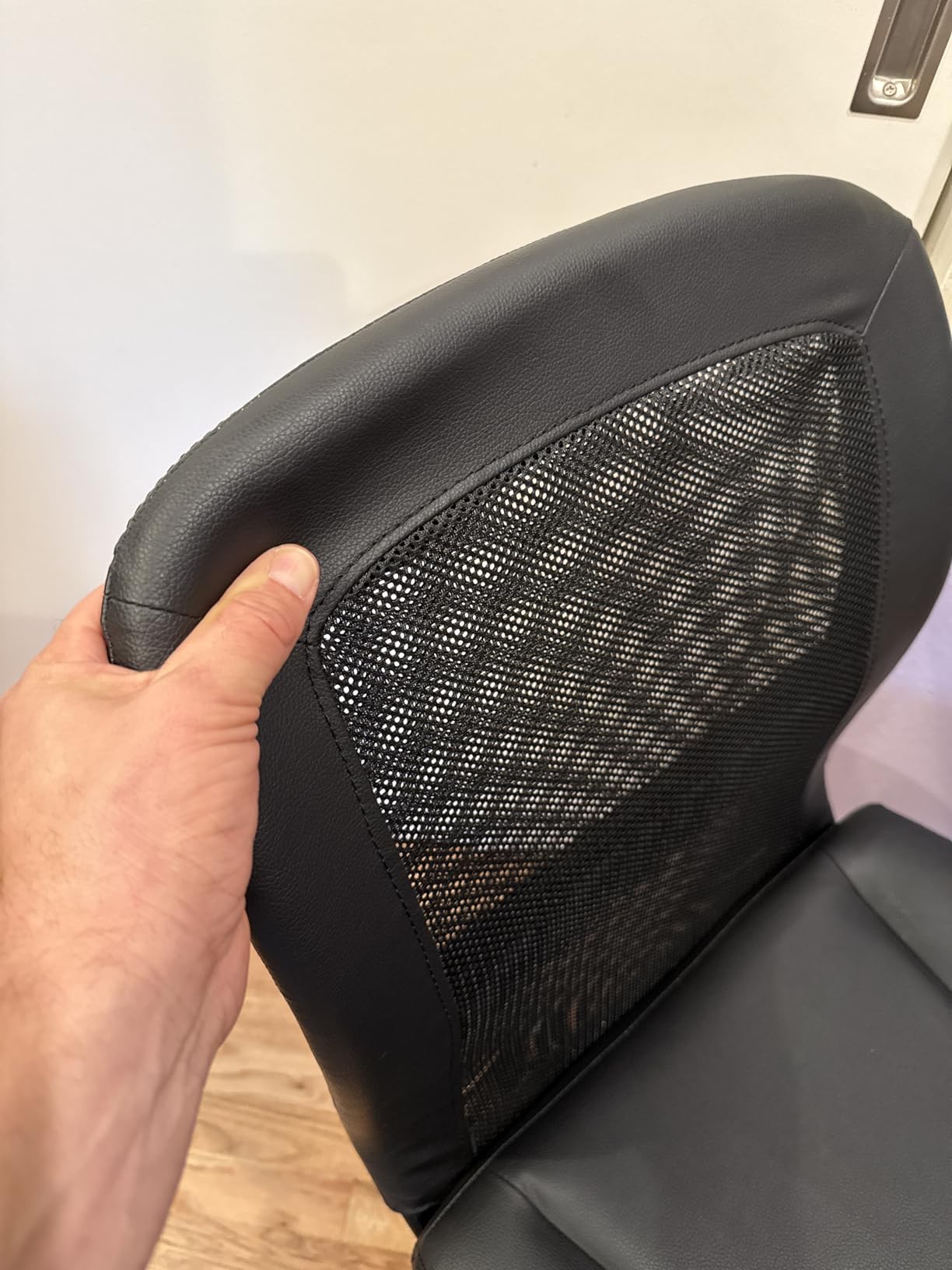 Serta Armless Small Home Desk Chair with Wheels, Ergonomic Mesh Back Chair customer photo 1