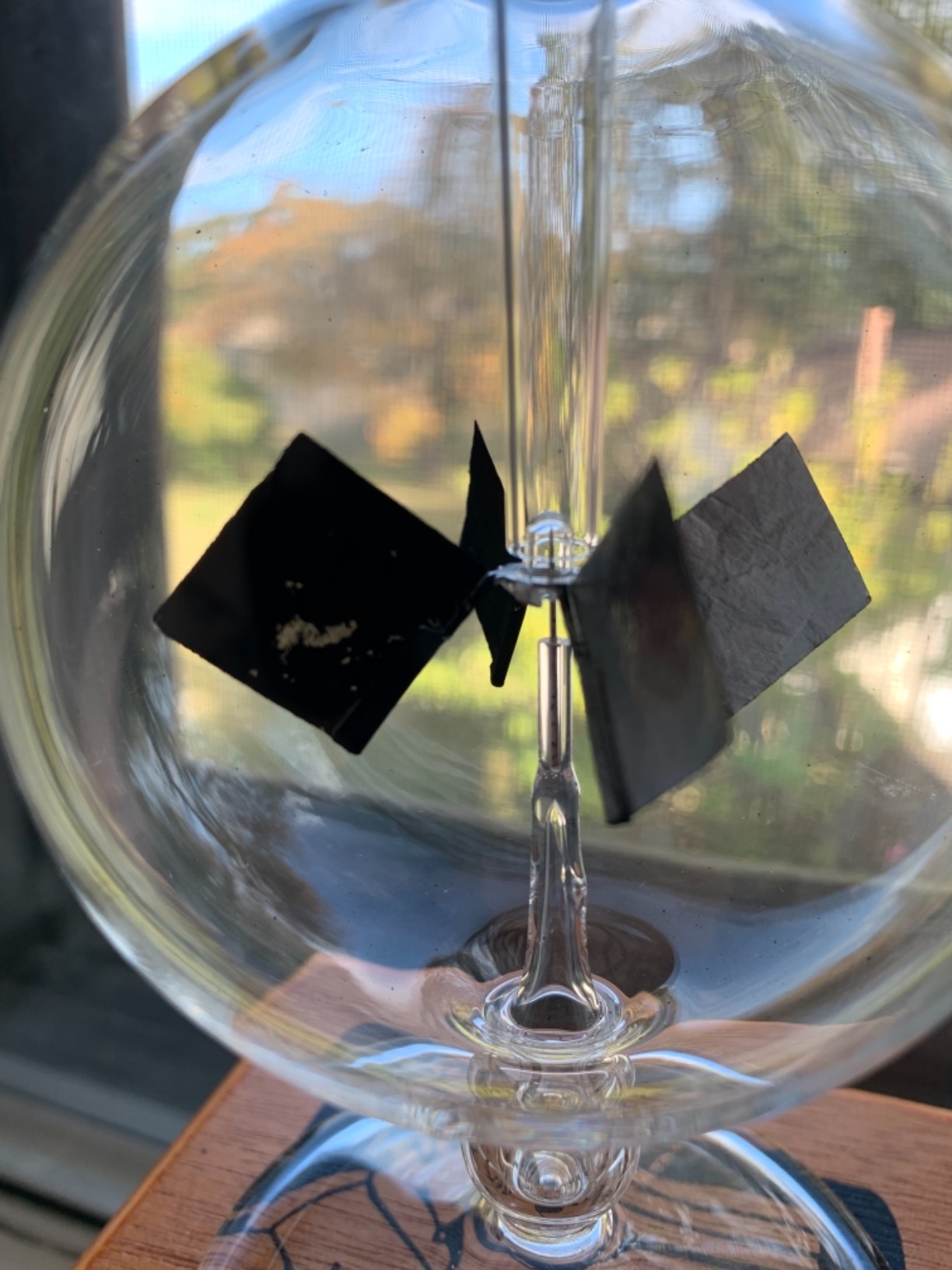 Clear Solar Power Crookes Radiometer Sun Light Energy Glass Windmill Spinning Vanes customer photo 2
