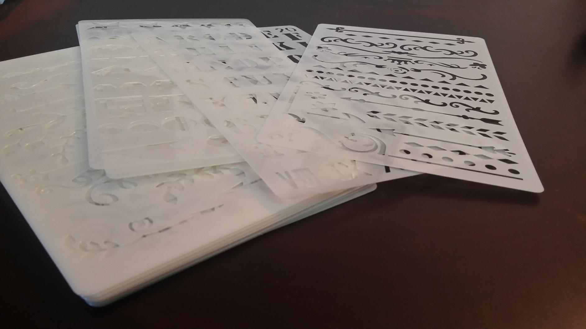 30 PCS Journal Stencils, Planner Stencils for Junk Journal Notebook Diary Scrapbook DIY Drawing Template Journal Stencil 4x7 Inch customer photo 1