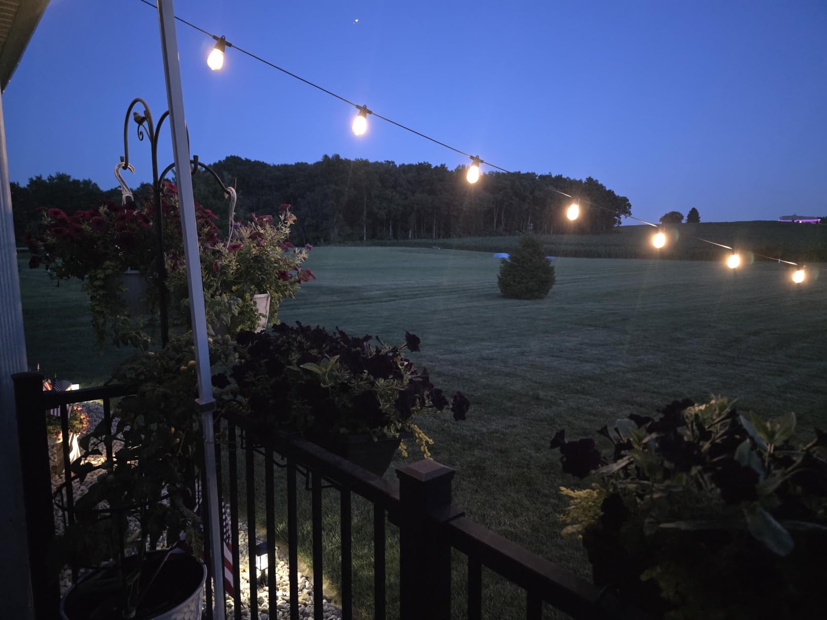 Brightech Ambience Pro Solar Powered Outdoor String Lights -27 ft Commercial Grade Waterproof Edison Patio Lights, Shatterproof LED String Lights for Outside, Porch - 12 Bulbs, 1W Soft White customer photo 2