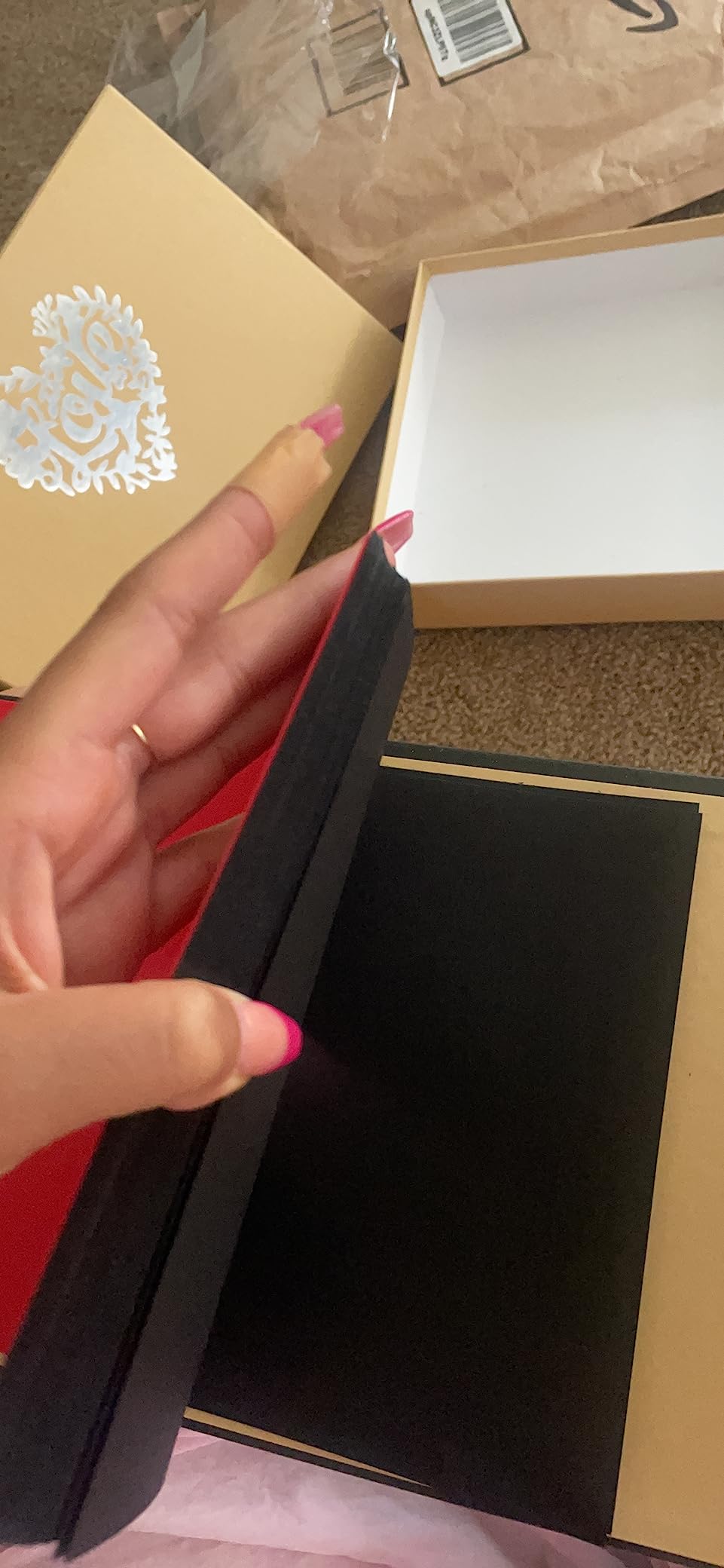 Firbon Scrapbook Album, DIY Photo Album with Black Pages Memory Book customer photo 2