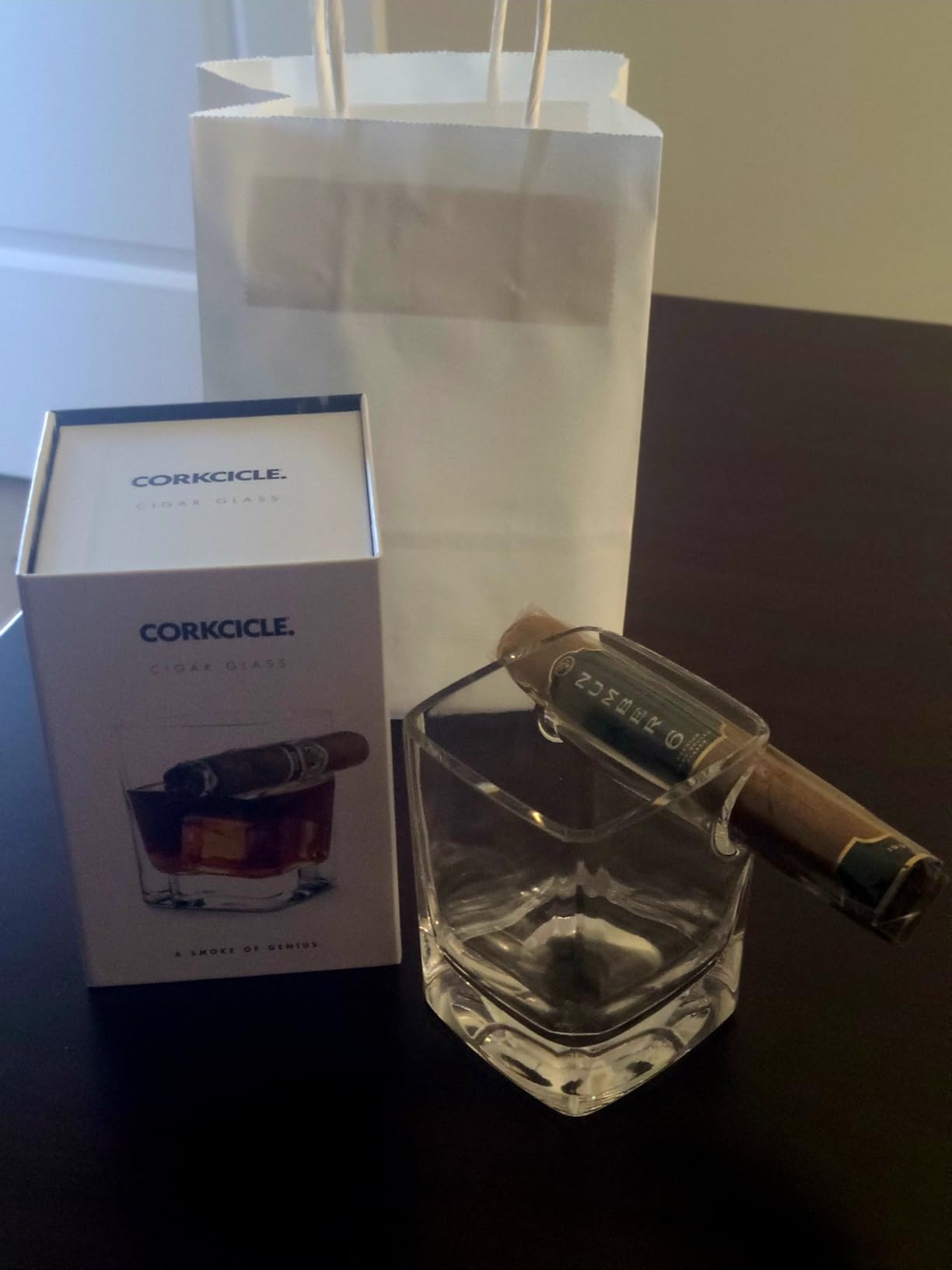 Corkcicle Premium Cigar Glass 9 oz with Built-In Cigar Notch customer photo 2