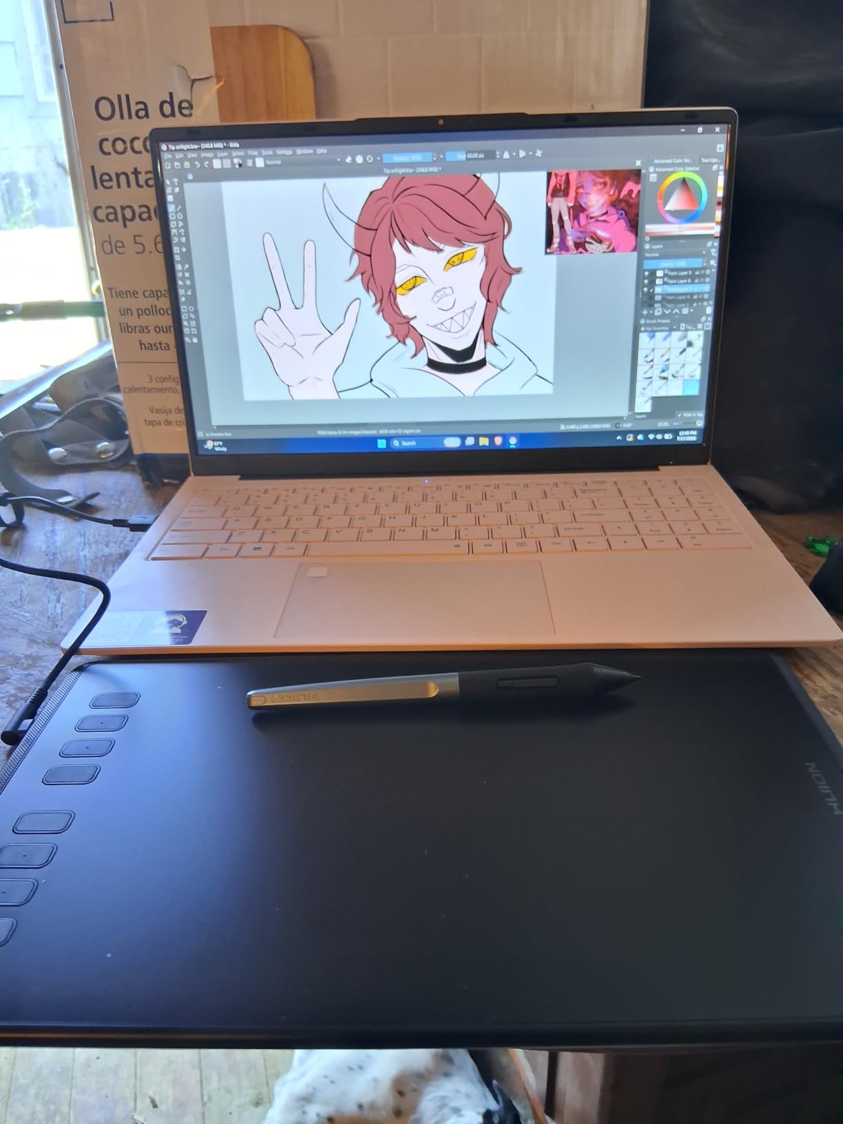 HUION Inspiroy H640P 6x4 inch Drawing Tablet 8192 Pen Pressure | Battery-Free Stylus, Tilt, 6 Hot Keys, Work with Mac/PC/Android, Digital Art for Beginner, Drawing, Writing, Design, Teaching customer photo 2