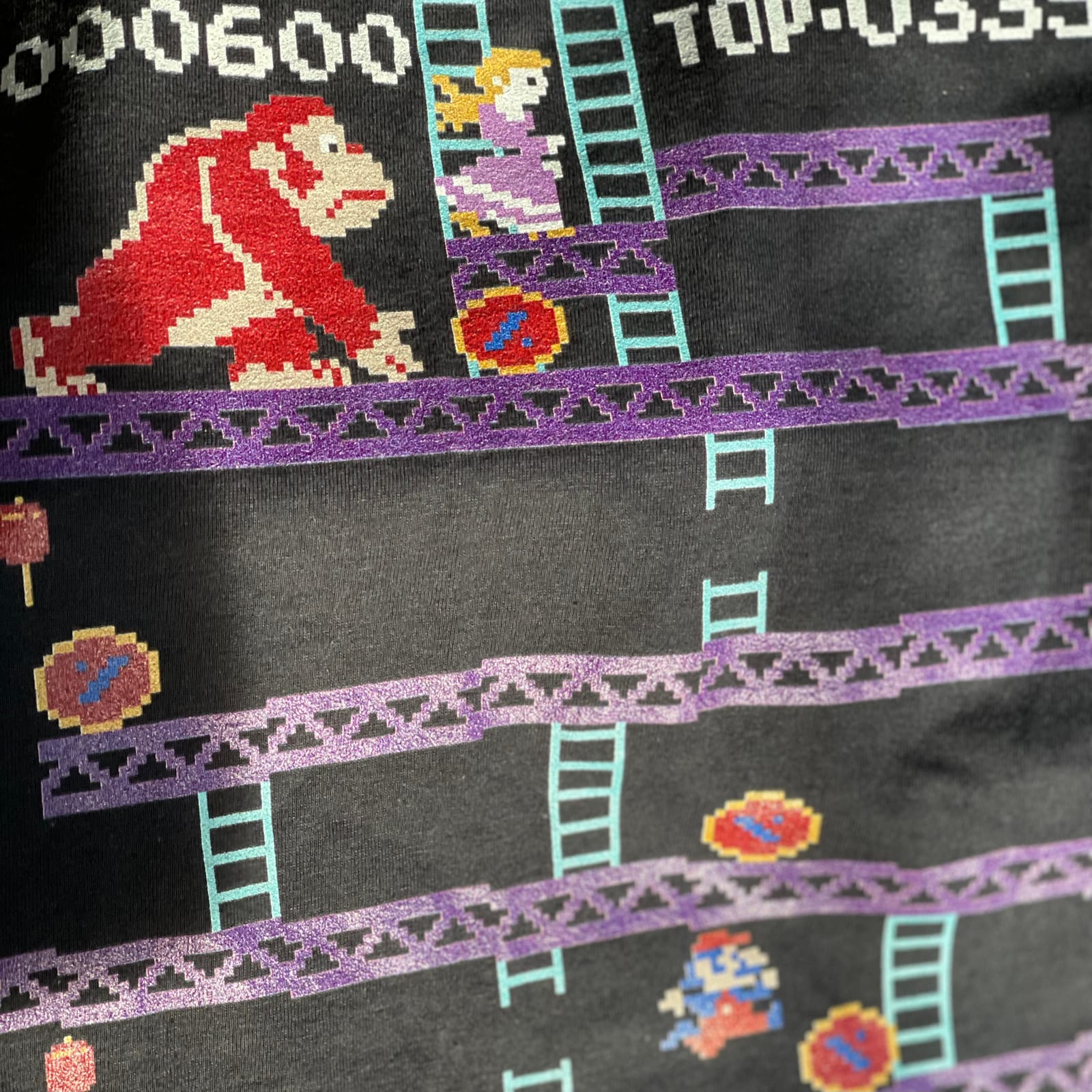 Nintendo Donkey Kong 8-Bit Side Scroll Graphic T-Shirt Tee for Men and Women customer photo 2