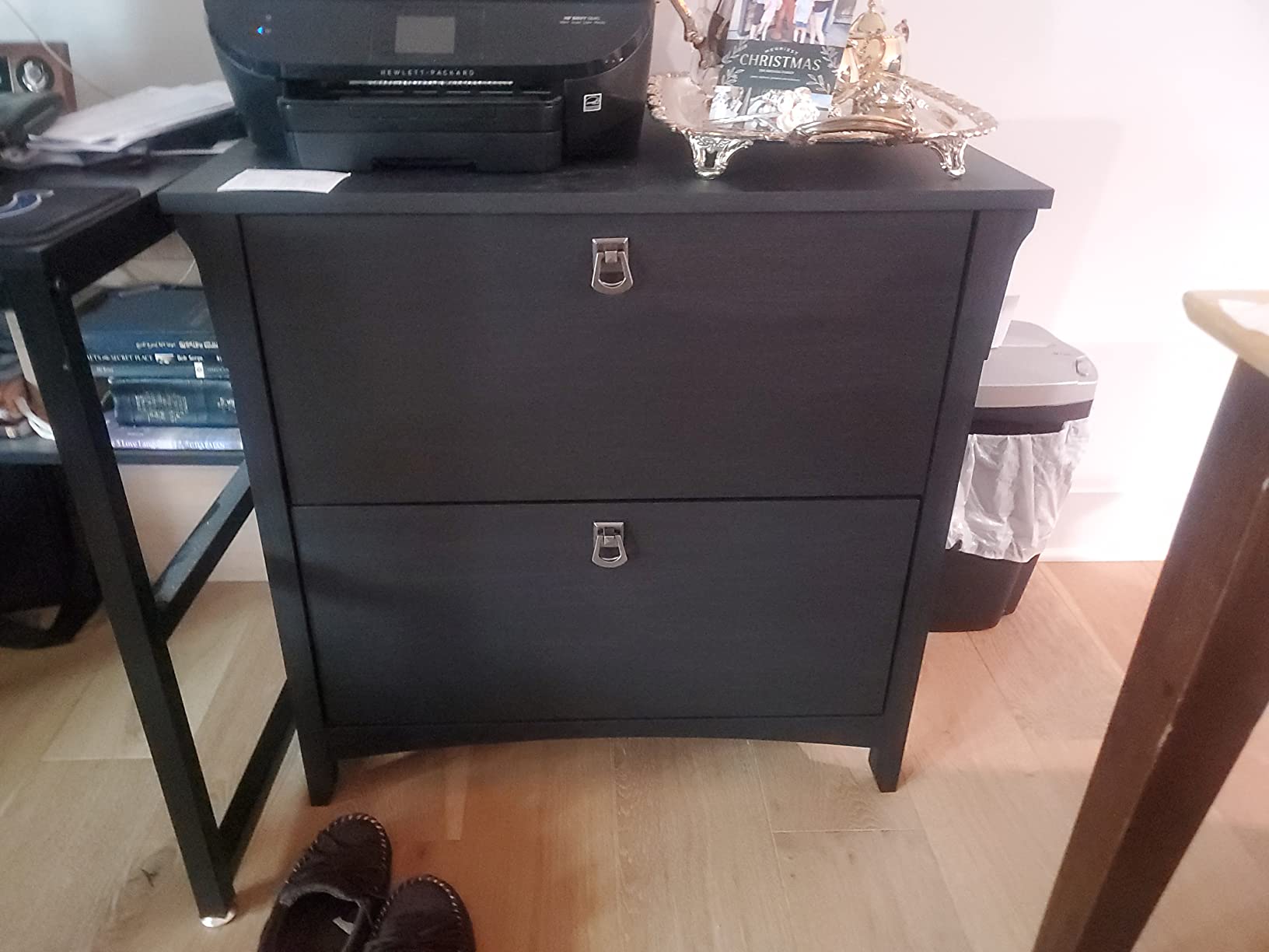 Bush Home Salinas 2 Drawer Lateral File Cabinet in Vintage Black, Home Office Storage Solution, Organizer with Drawers for Workspace, Filing Unit customer photo 1