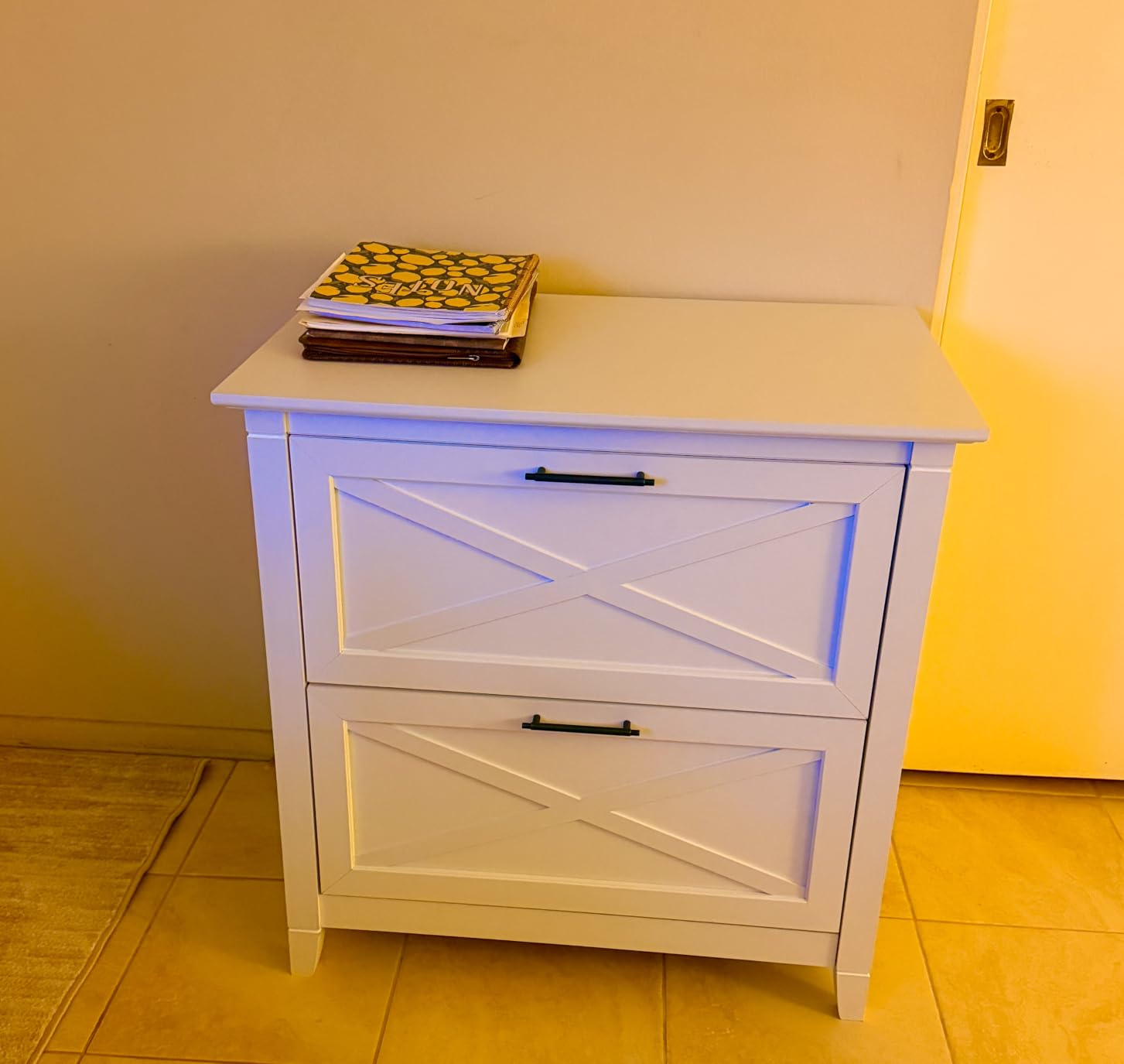 Bush Home Key West 2 Drawer Lateral File Cabinet in Bing Cherry, Document Storage for Home Office, Accent Chest with Drawers customer photo 2