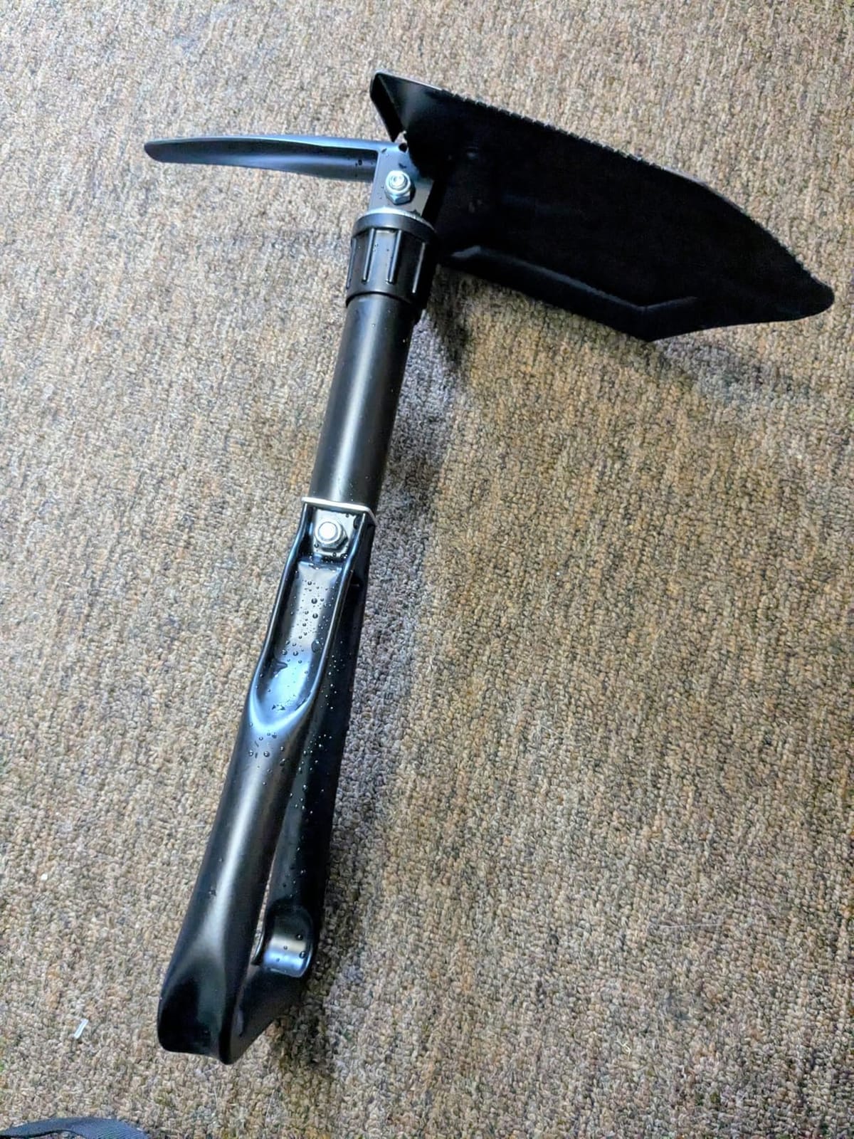 Rhino USA Folding Survival Shovel with Pick - Military Entrenching Tool | Heavy Duty Carbon Steel Folding Tool for Off-Road, Camping, Gardening, Beach customer photo 2