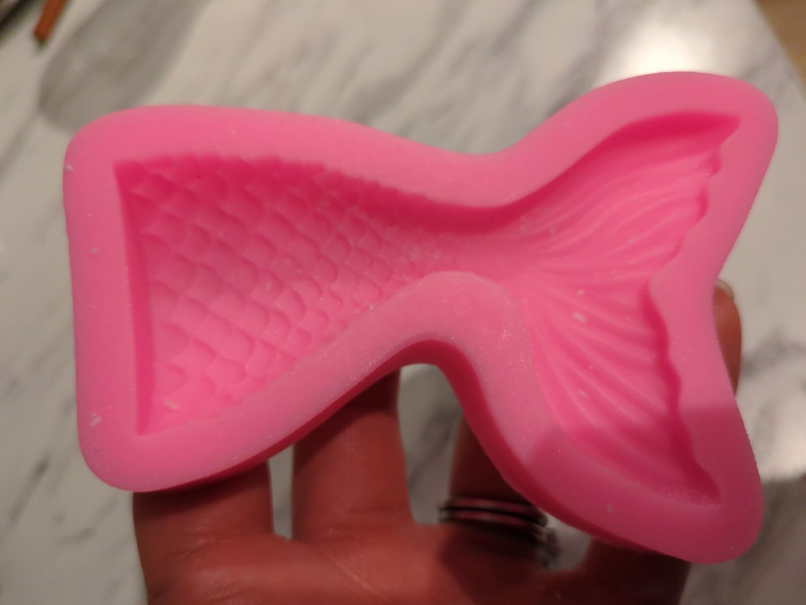 Mermaid Theme Cake Mold,Seashell,Starfish Mermaid Tail Silicone Molds Cupcake Toppers customer photo 2