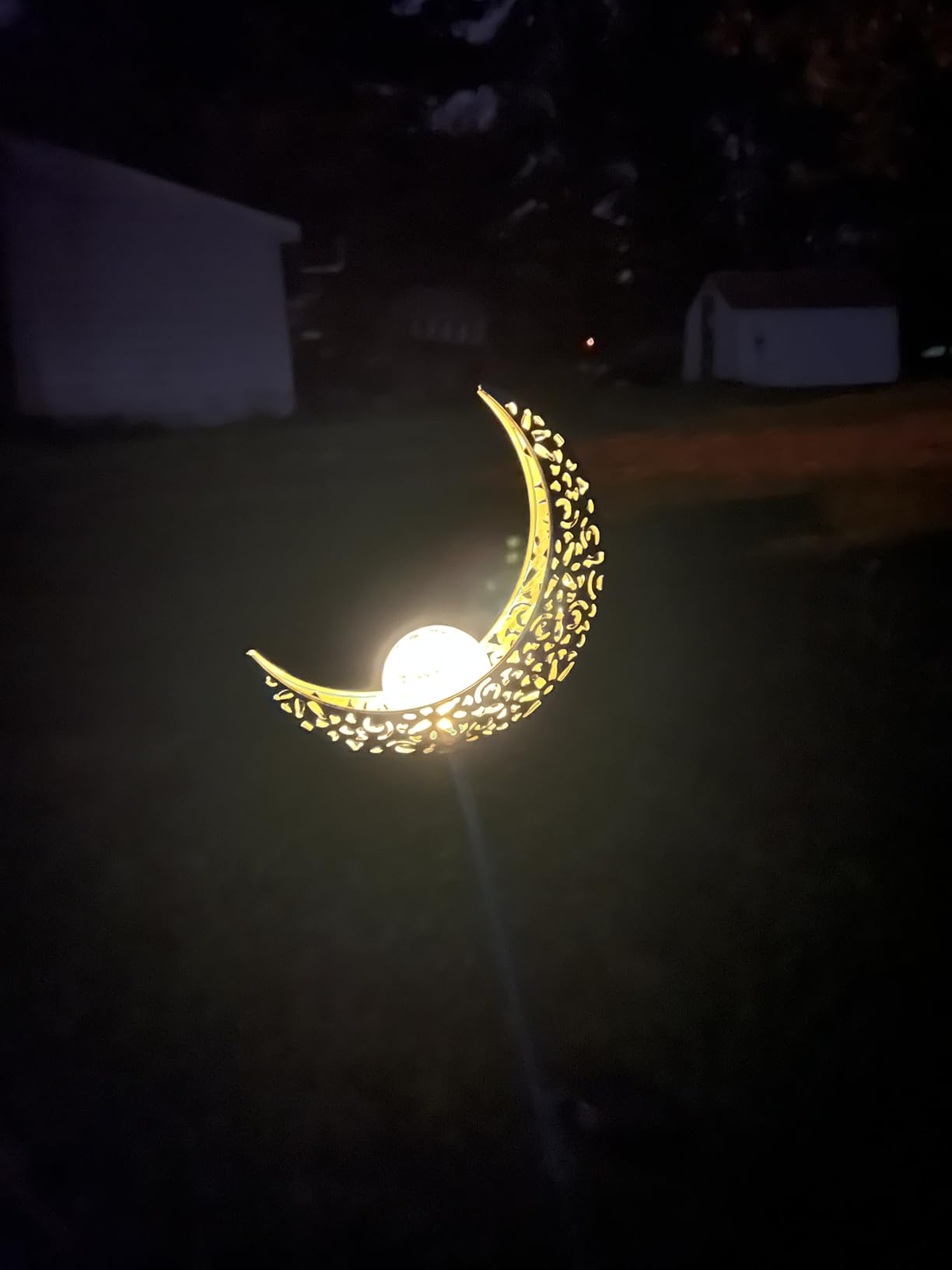 Homeimpro Moon Solar Lights Outdoor Garden Decor Gifts for Mom Women,Waterproof Stakes Yard Decorations for Lawn, Patio Accessories, Backyard Ornaments Birthday Gifts Mother Grandma (Bronze) customer photo 1