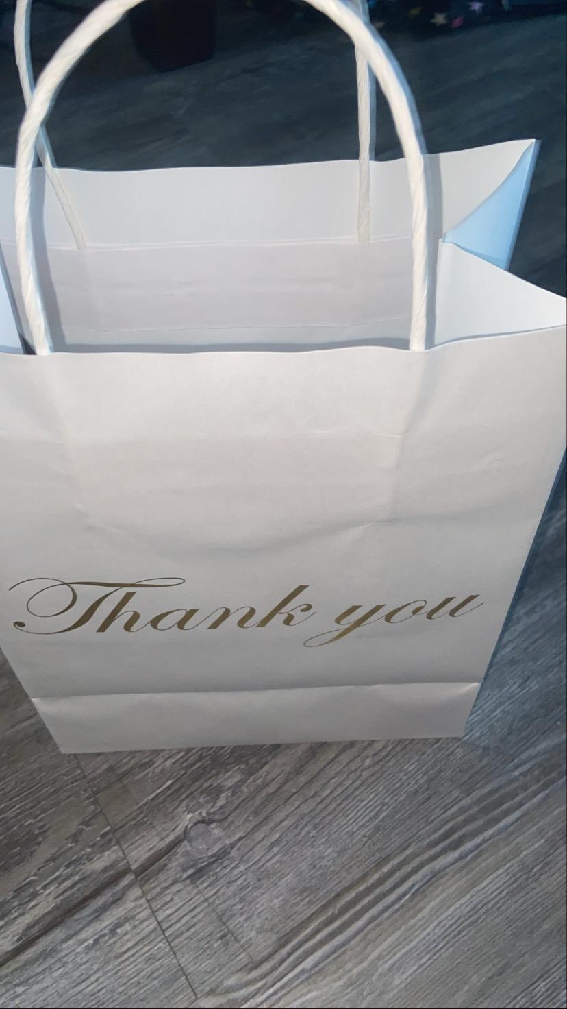 BagDream Medium Gift Bags with Handles 8x4.25x10.5 Inch Brown 25 Pack customer photo 1