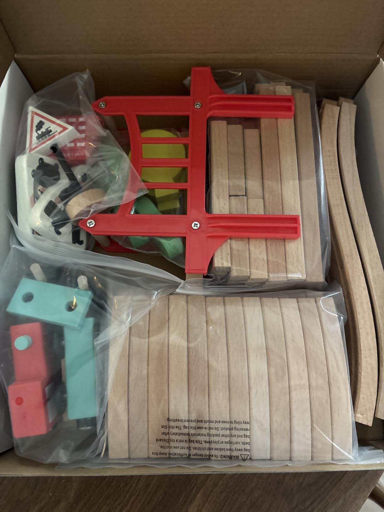 Tiny Land 39 Pcs Wooden Train Set for Toddler with Wooden Tracks | Compatible with Major Brands, Expandable, Changeable Train Toy for 3 4 5 Years Old Girls & Boys, Great Birthday Gift customer photo 2