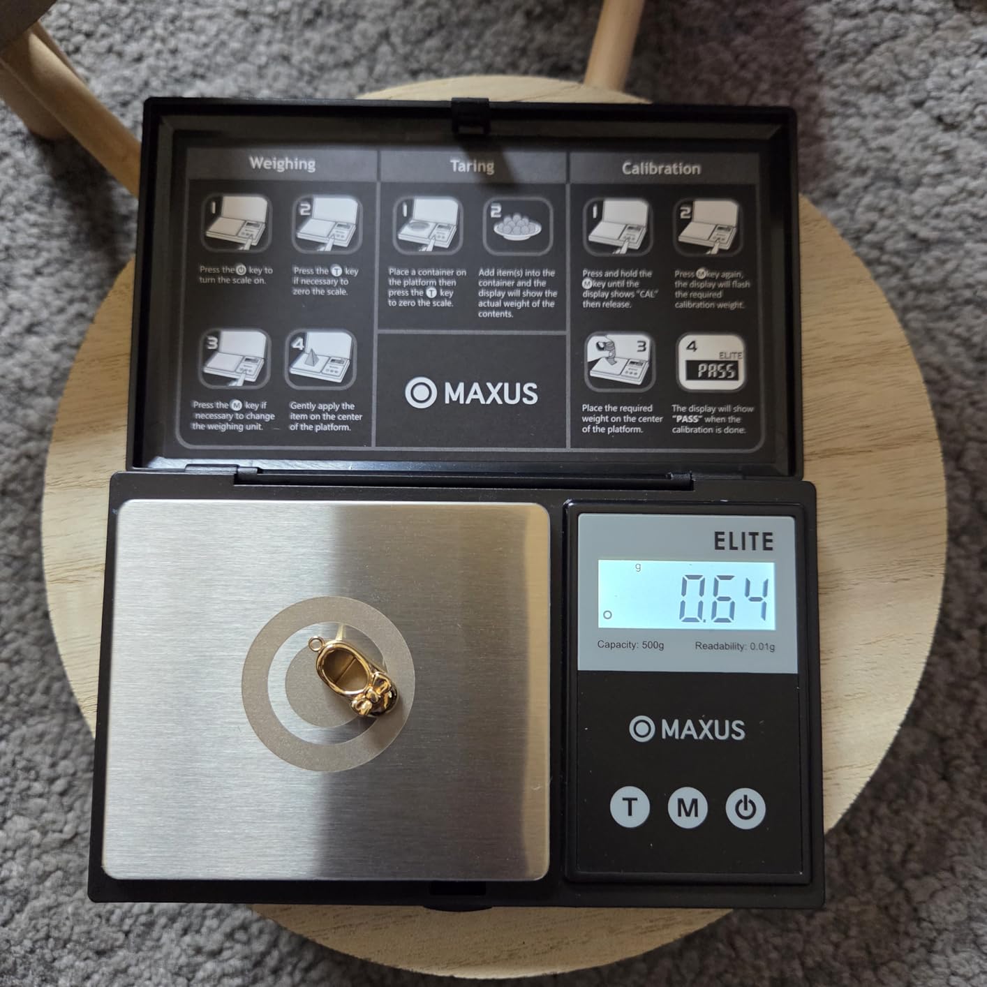 MAXUS Digital Pocket Gram Scale 500g x 0.01g High Precision with Tray customer photo 2