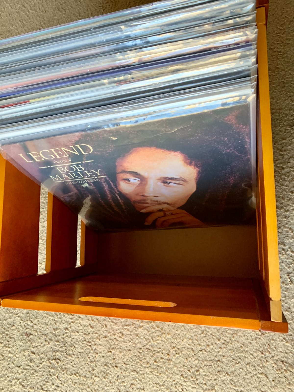 Victrola Wooden Record Crate – Tabletop Vinyl Album Holder, No-Tool Assembly, Holds Over 50 Records, Real Wood Construction, Elegant Design (Natural Wood) customer photo 1
