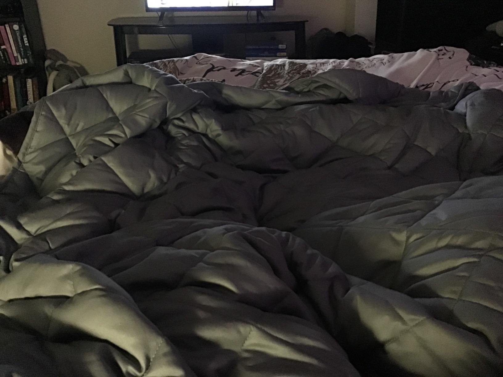 ZZZhen Weighted Blanket - High Breath - 60''80'' 20LBs - Quality Heavy Blankets - Sleeping for Adult, Durable Quilts Grey, 60''80'' 20LB customer photo 1