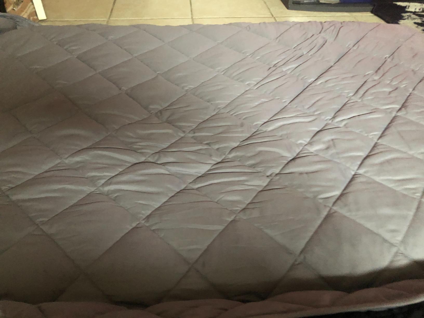 ZZZhen Weighted Blanket - High Breath - 60''80'' 20LBs - Quality Heavy Blankets - Sleeping for Adult, Durable Quilts Grey, 60''80'' 20LB customer photo 2