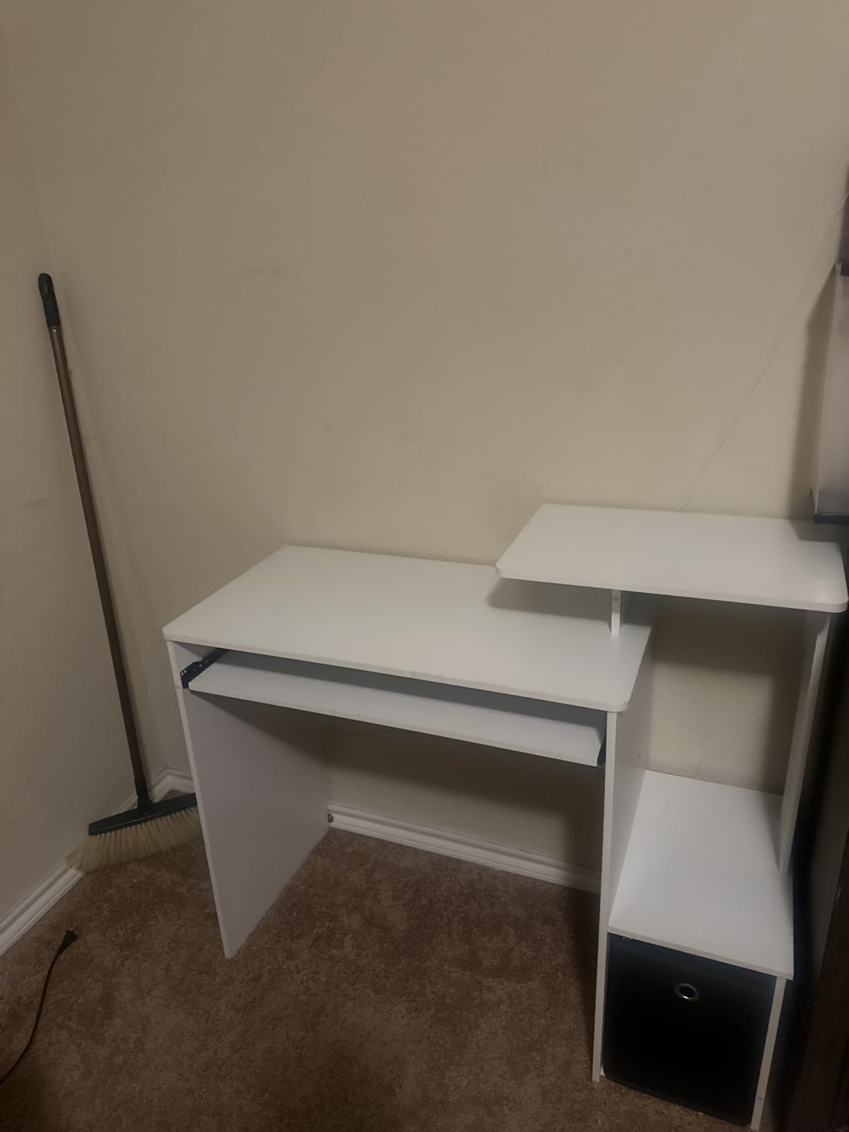 Furinno Econ Multipurpose Home Office Computer Writing Desk, White/Black customer photo 2