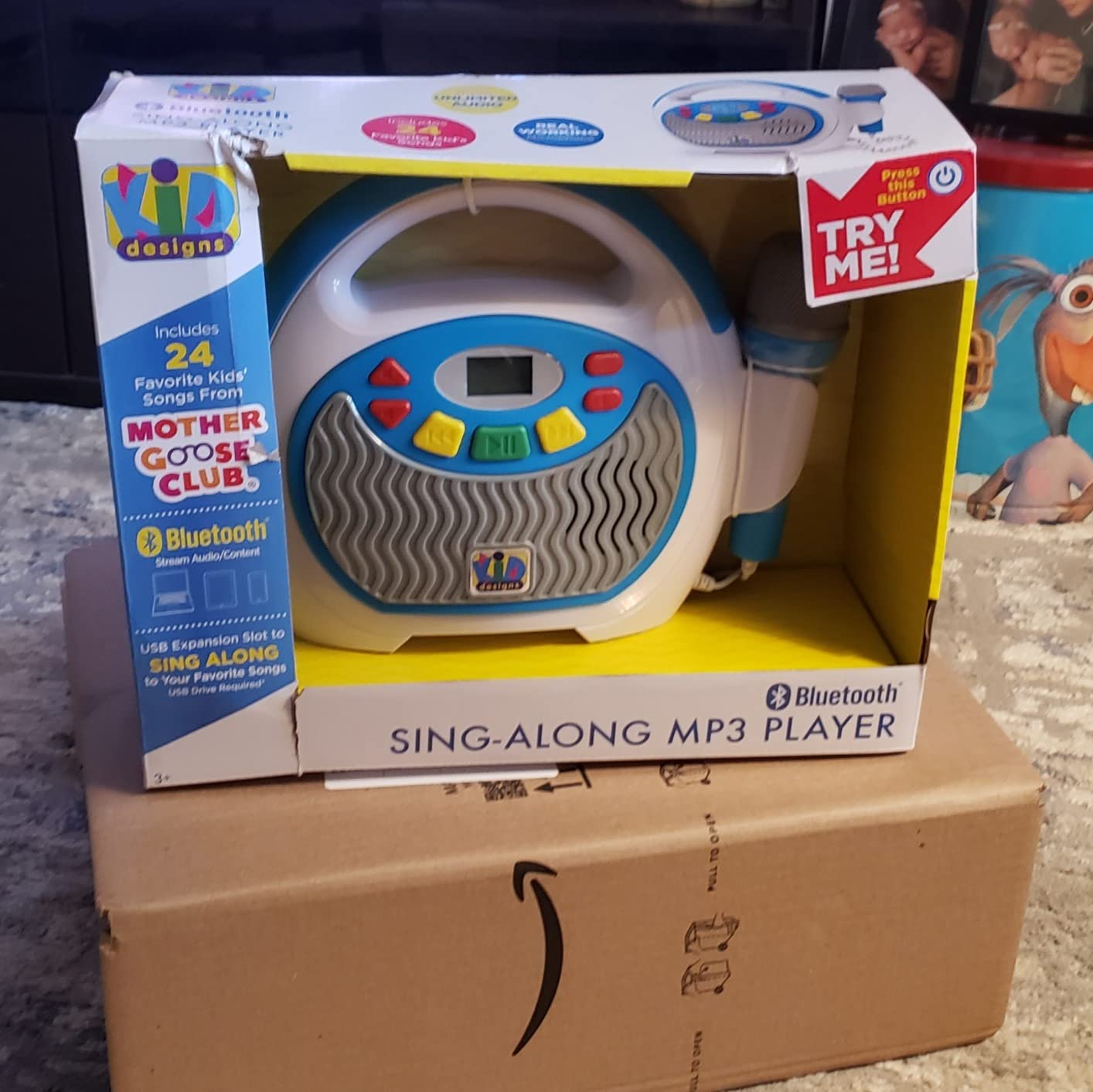 eKids Mother Goose Club Karaoke Machine for Kids with Microphone and Built-in Nursery Rhymes customer photo 2
