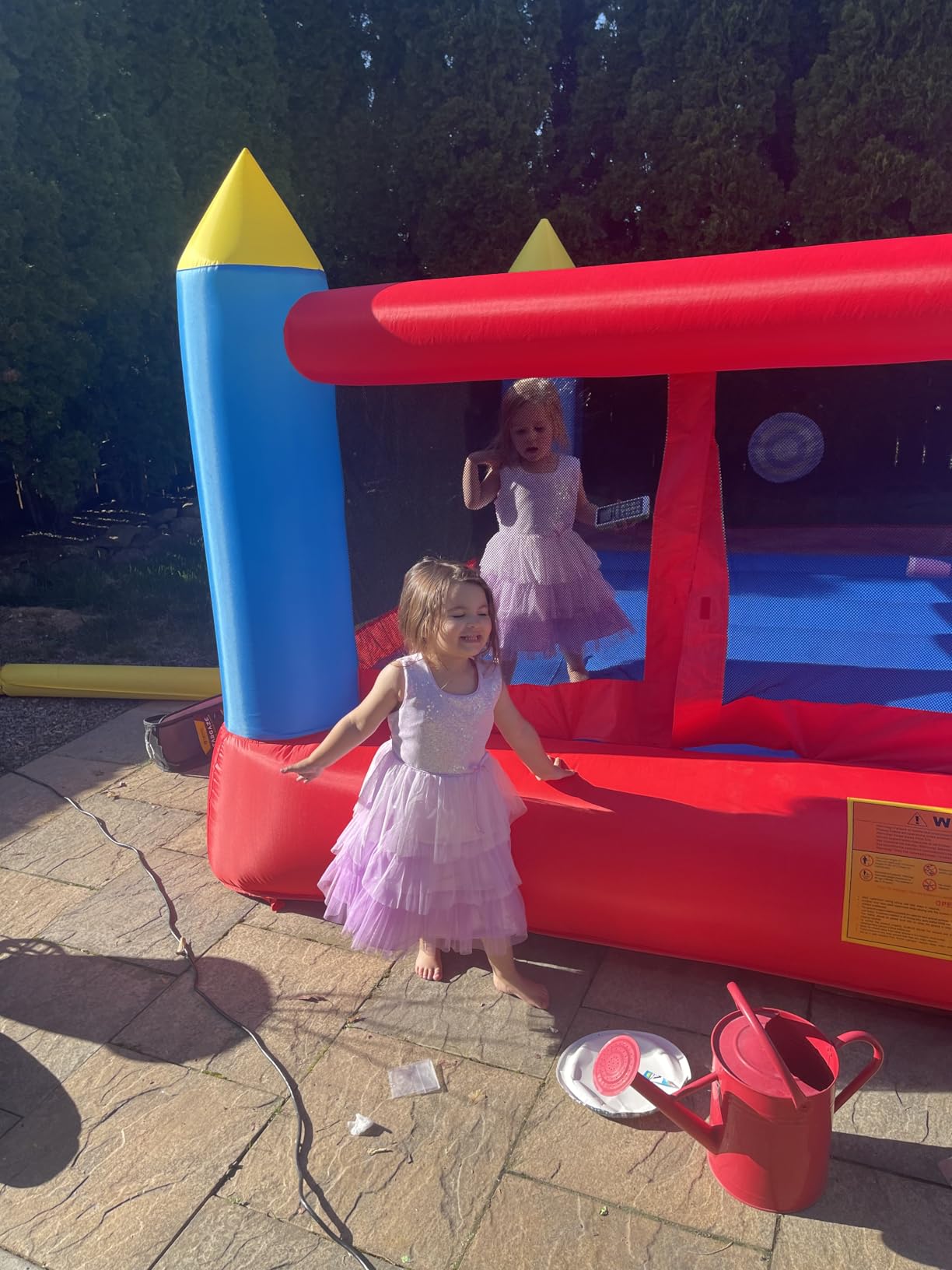 ACTION AIR [Updated Version] Bounce House, Inflatable Bouncer with Air Blower, Jumping Castle with Slide, Family Backyard Bouncy Castle, Durable Sewn with Extra Thick Material, Idea for Kids (C-9745) customer photo 1