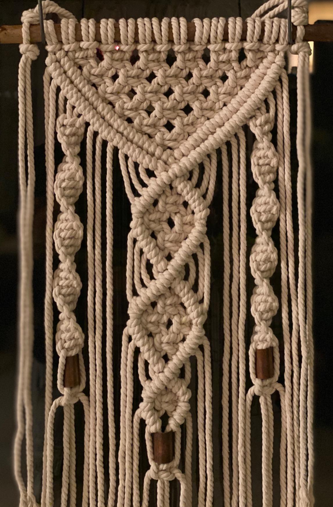 Solid Oak Macramé Wall Hanger Kit - Double Twist, Original version customer photo 1