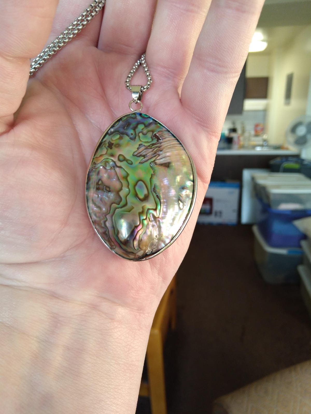 TUMBEELLUWA Sea Shell/Abalone Shell Pendant Necklace for Women Men customer photo 2