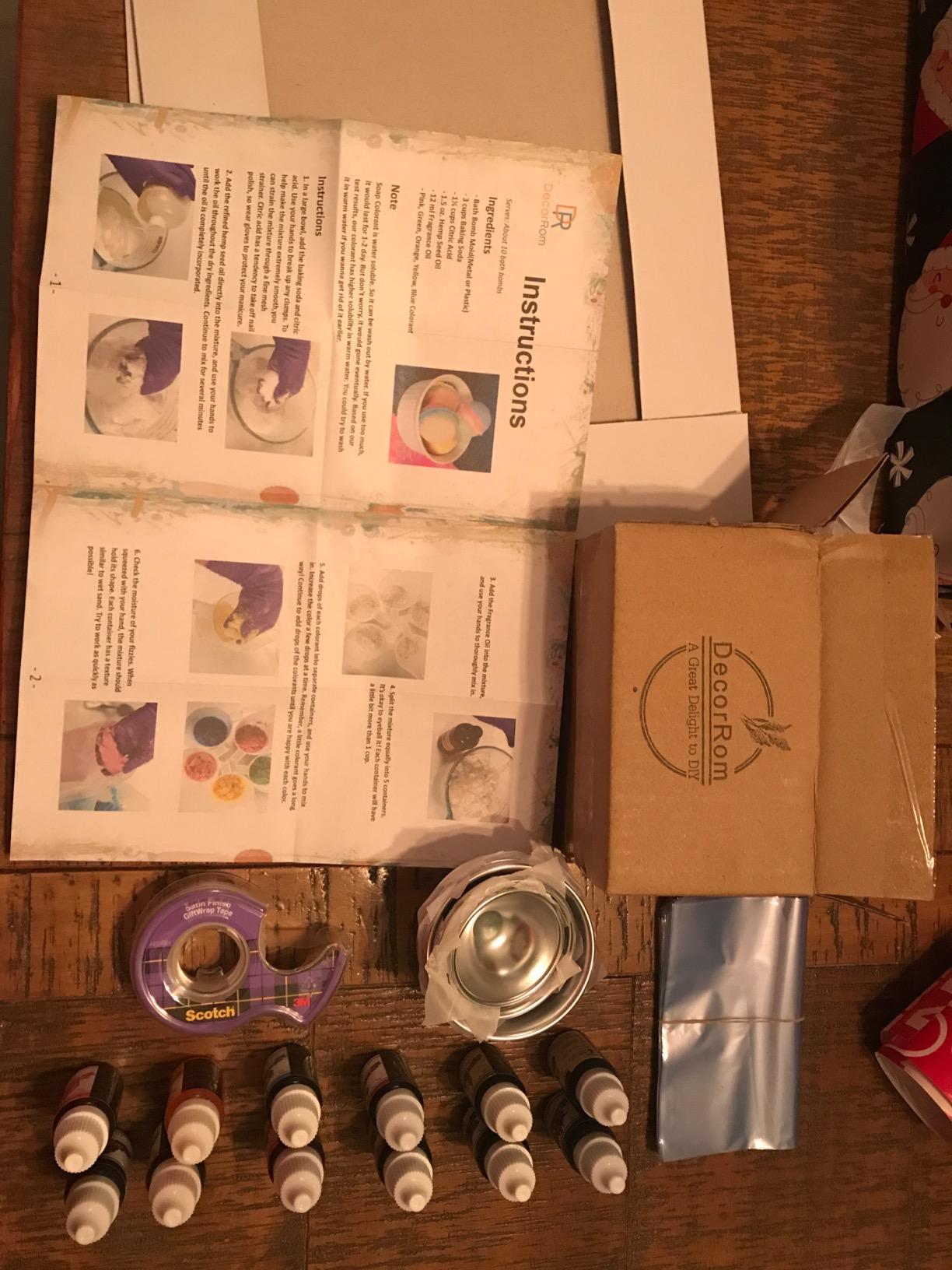 Bath Bomb Mold Kit 12 Pieces with 12 Soap Colorant, Shrink Wrap Bags - Liquid Food Grade Skin Safe Bath Bomb Dye for Making DIY Bath Bombs Supplies, Soap Coloring, Crafting Fizzles - with Instructions customer photo 2