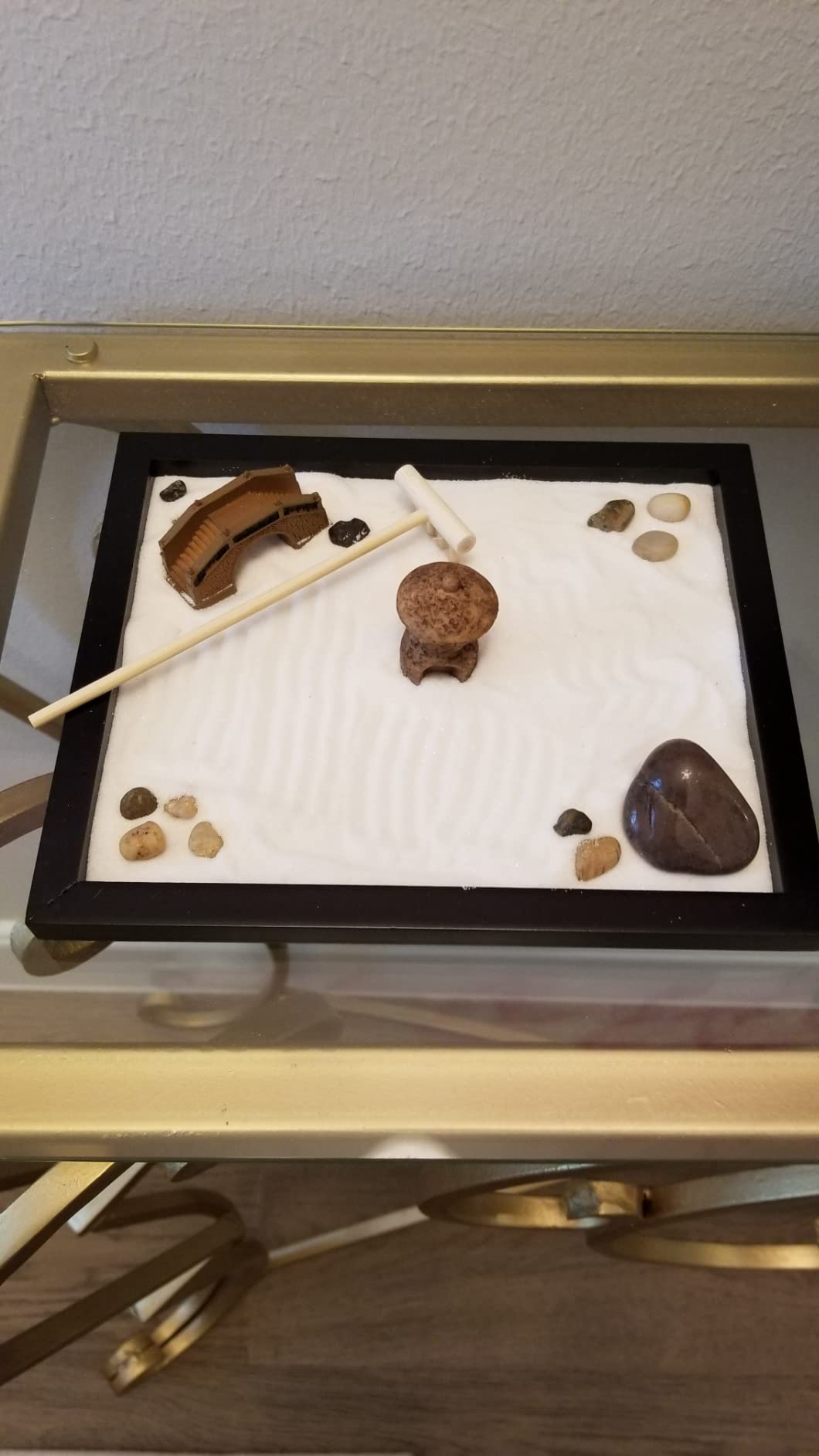Zen Sand Garden for Desk with Rake, Rocks and Figures (Medium) customer photo 1