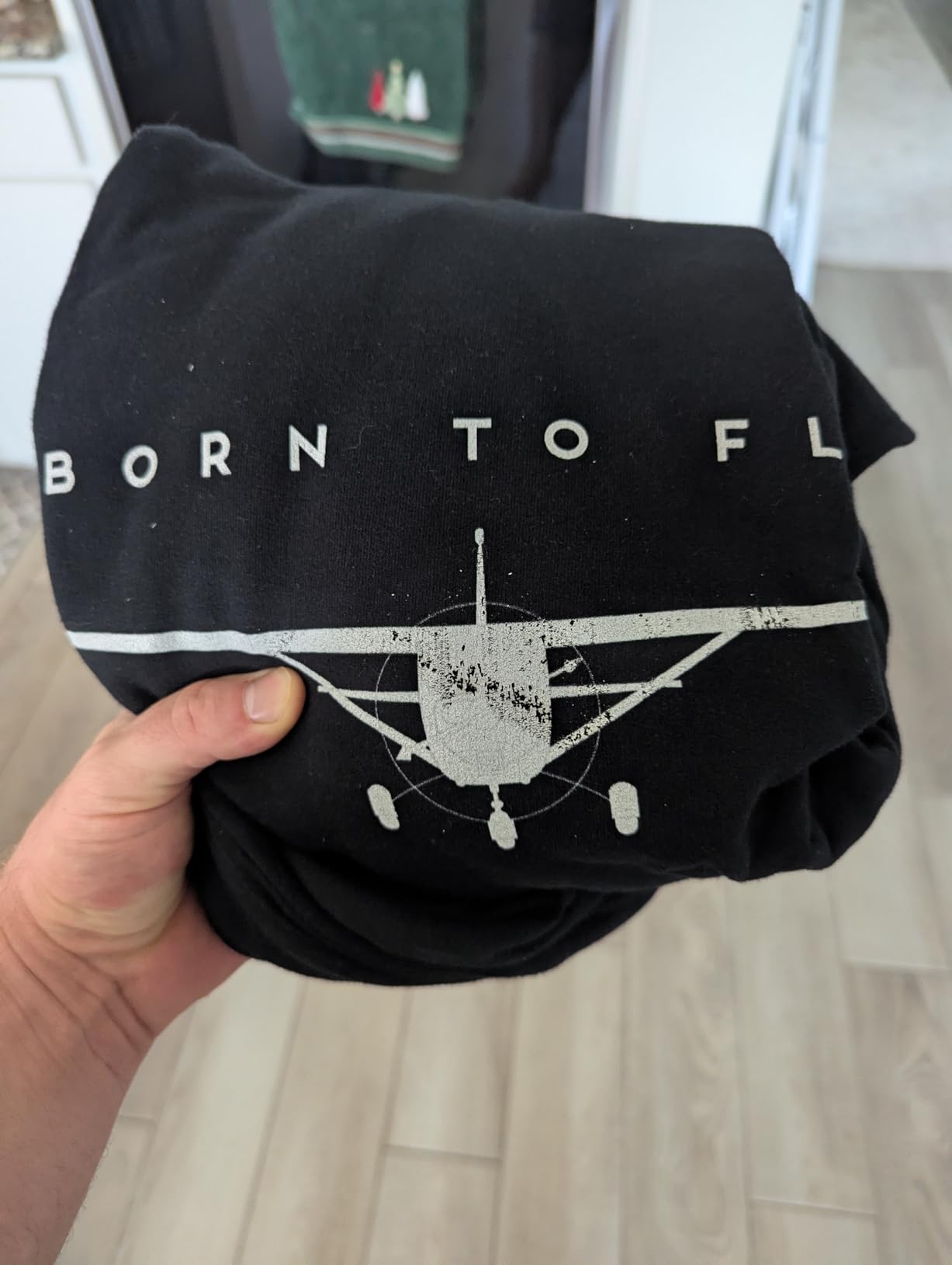 Single Engine Prop Airplane Shirt Born to Fly - Hoodie Pullover Hoodie customer photo 2