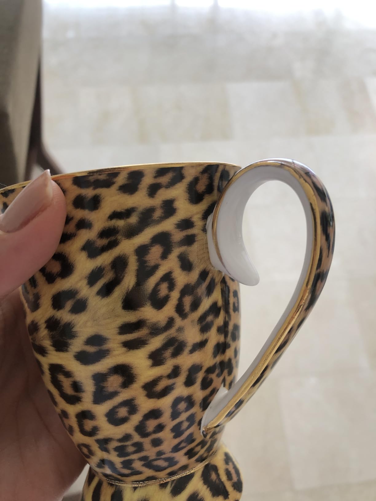 Novelty Ceramic Tea Cup, 9oz (Leopard Print) customer photo 1